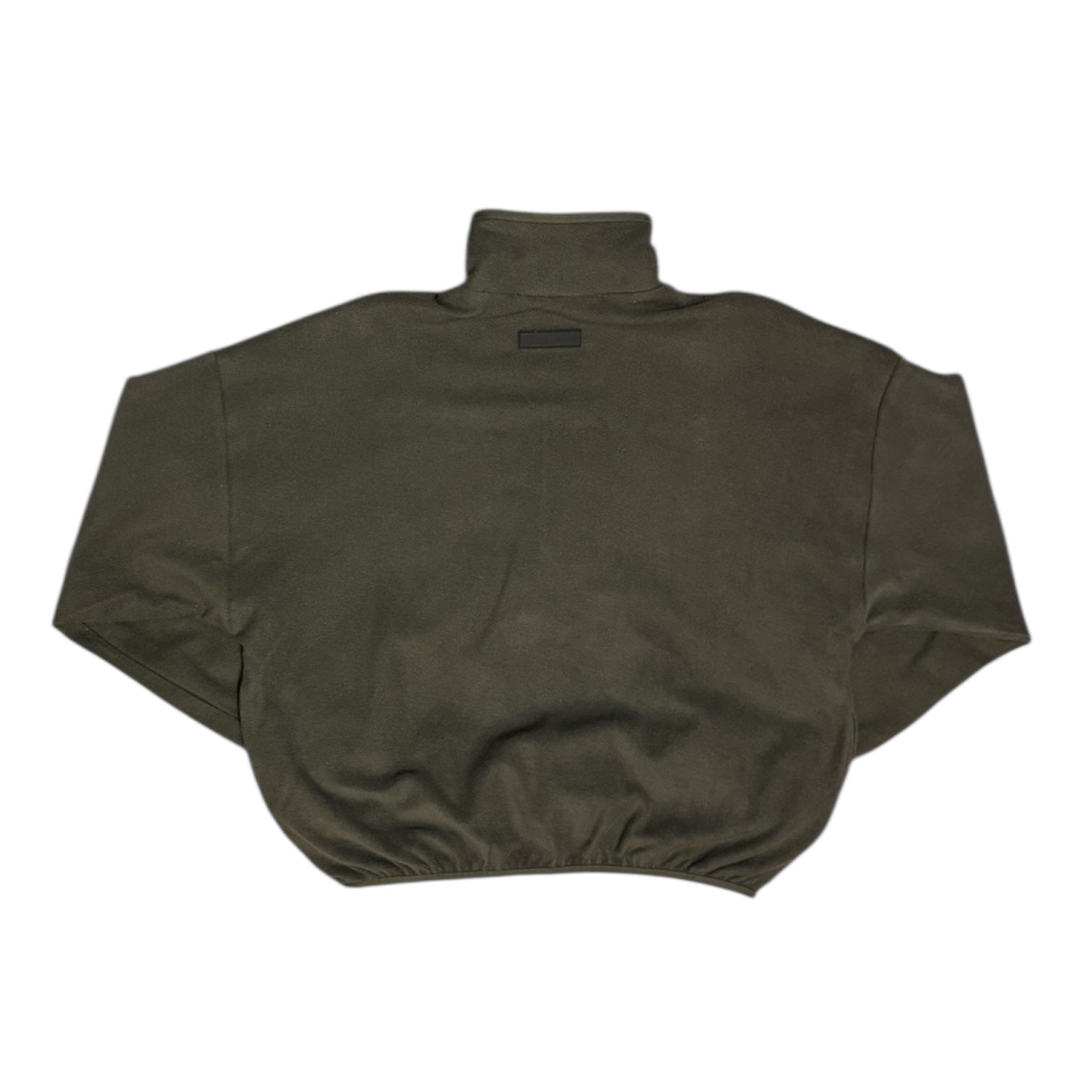 Essentials Fear Of God Cropped Mock Neck Grey Quarter Zip Sweatshirt