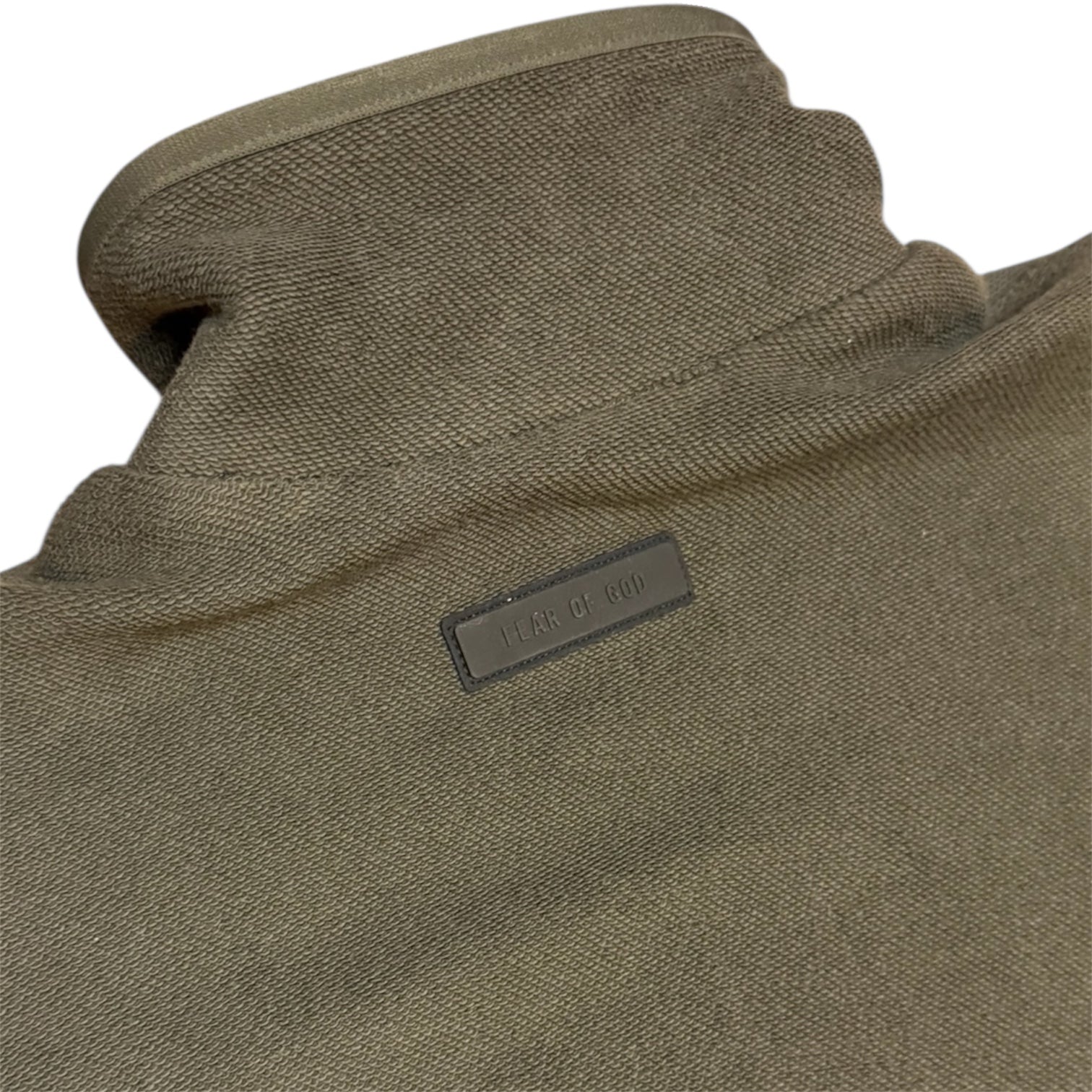 Essentials Fear Of God Cropped Mock Neck Grey Quarter Zip Sweatshirt