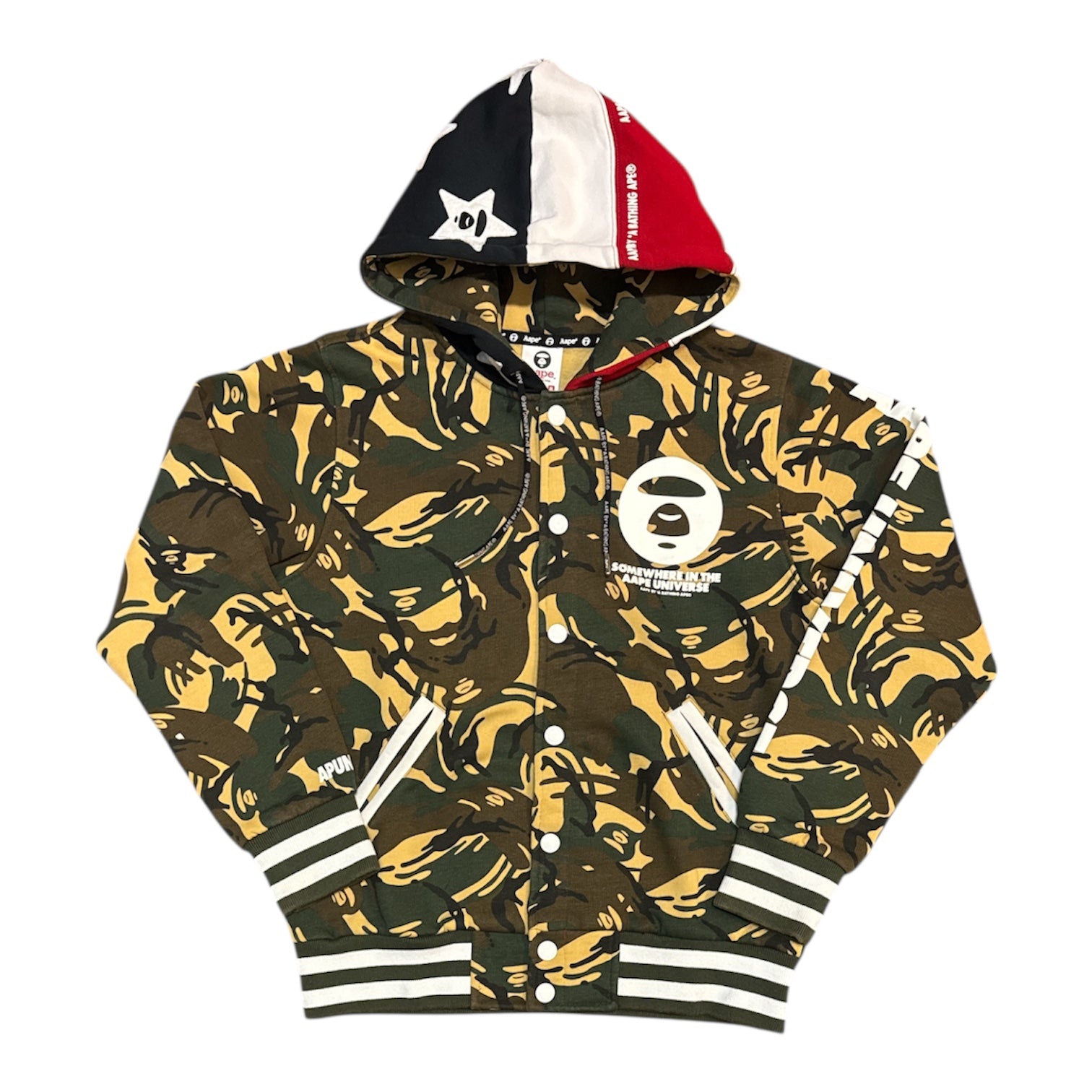 Aape By A Bathing Ape Universe USA Camouflage Hooded Jacket