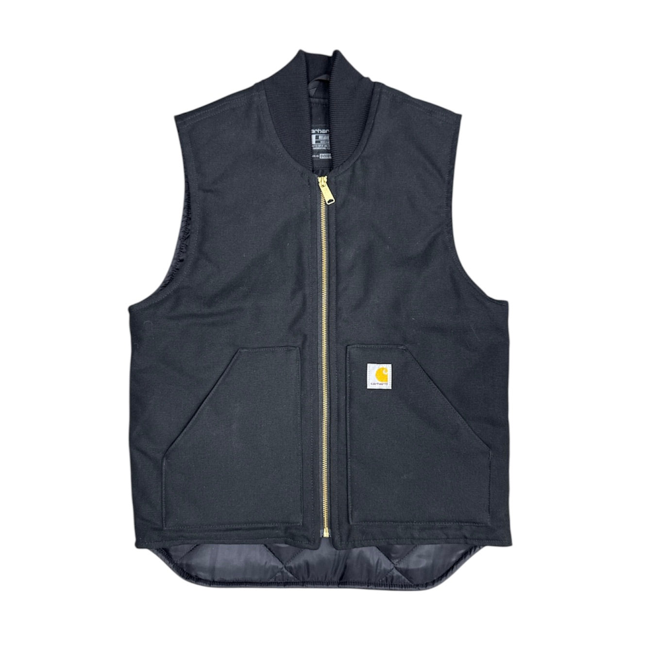 Carhartt Relaxed Fit Firm Duck Insulated Rib Collar Black Vest