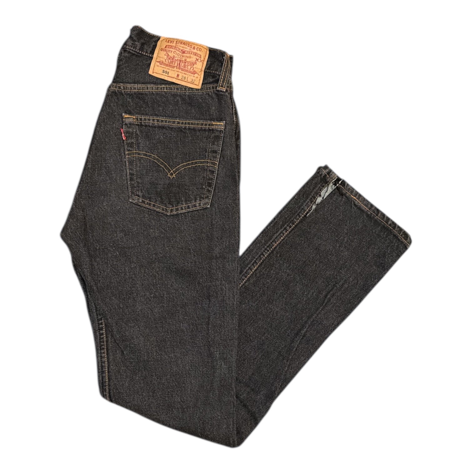 Vintage Levis 501 Black Faded Jeans (W28/L32)