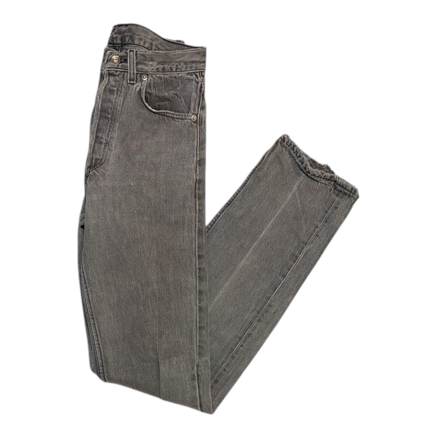 Vintage Levis 501 Grey Light Washed Jeans (W28/L36)