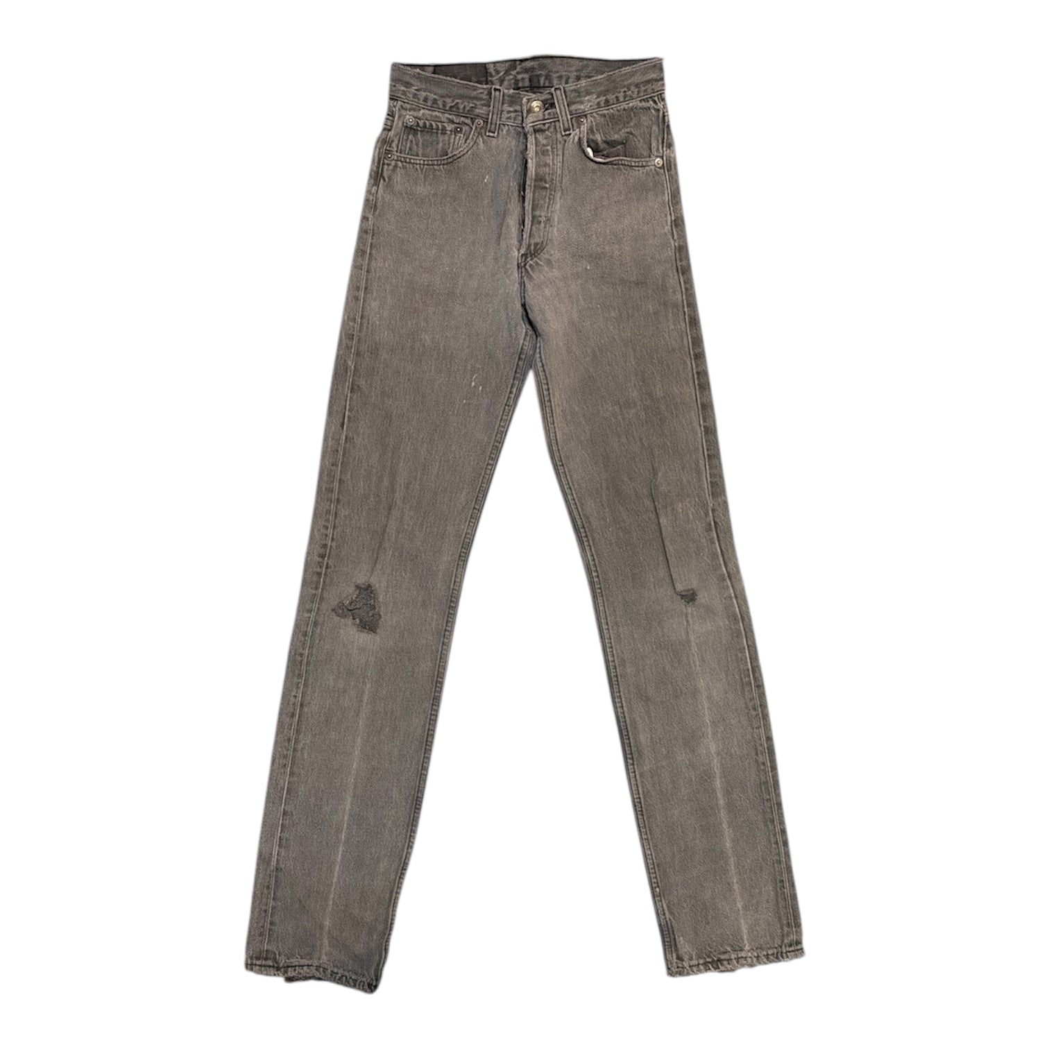 Vintage Levis 501 Grey Light Washed Jeans (W28/L36)