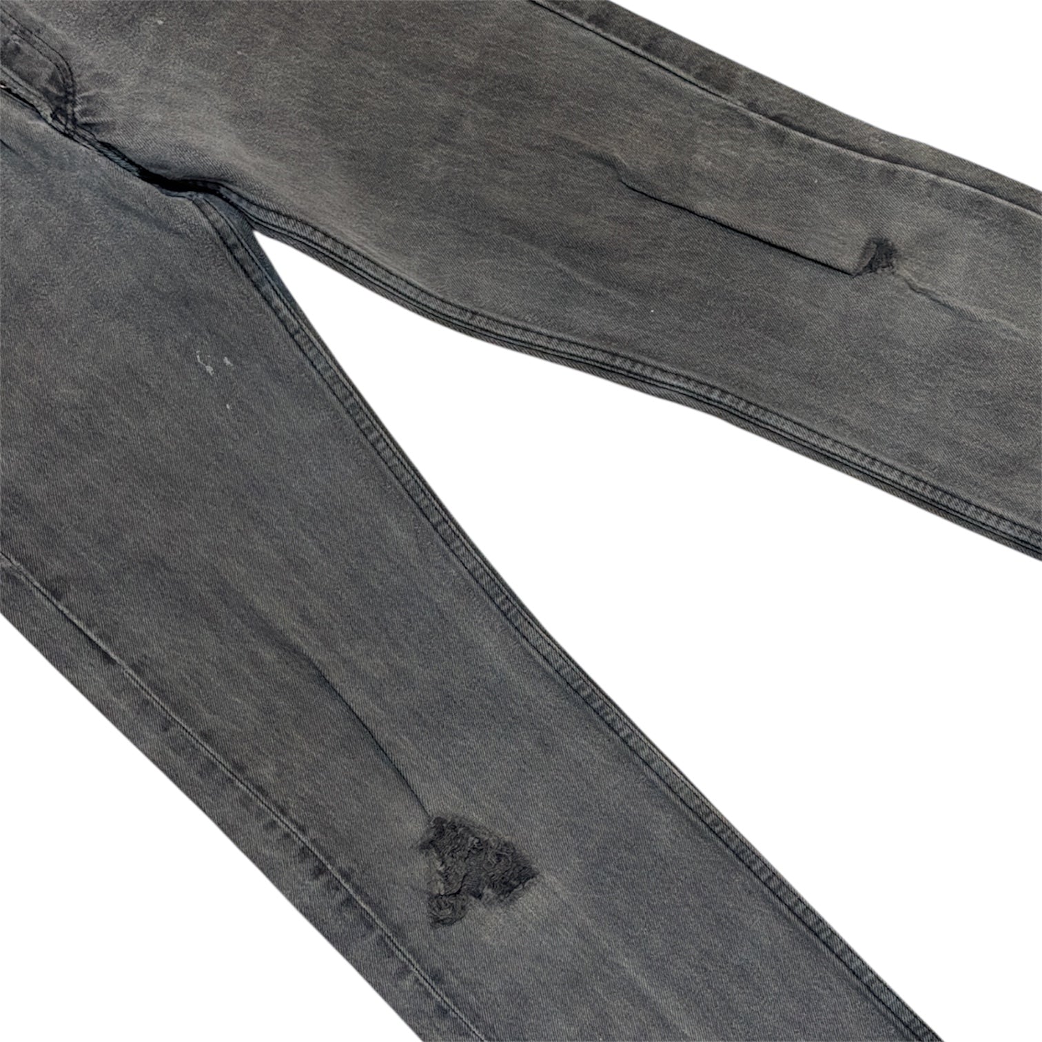 Vintage Levis 501 Grey Light Washed Jeans (W28/L36)