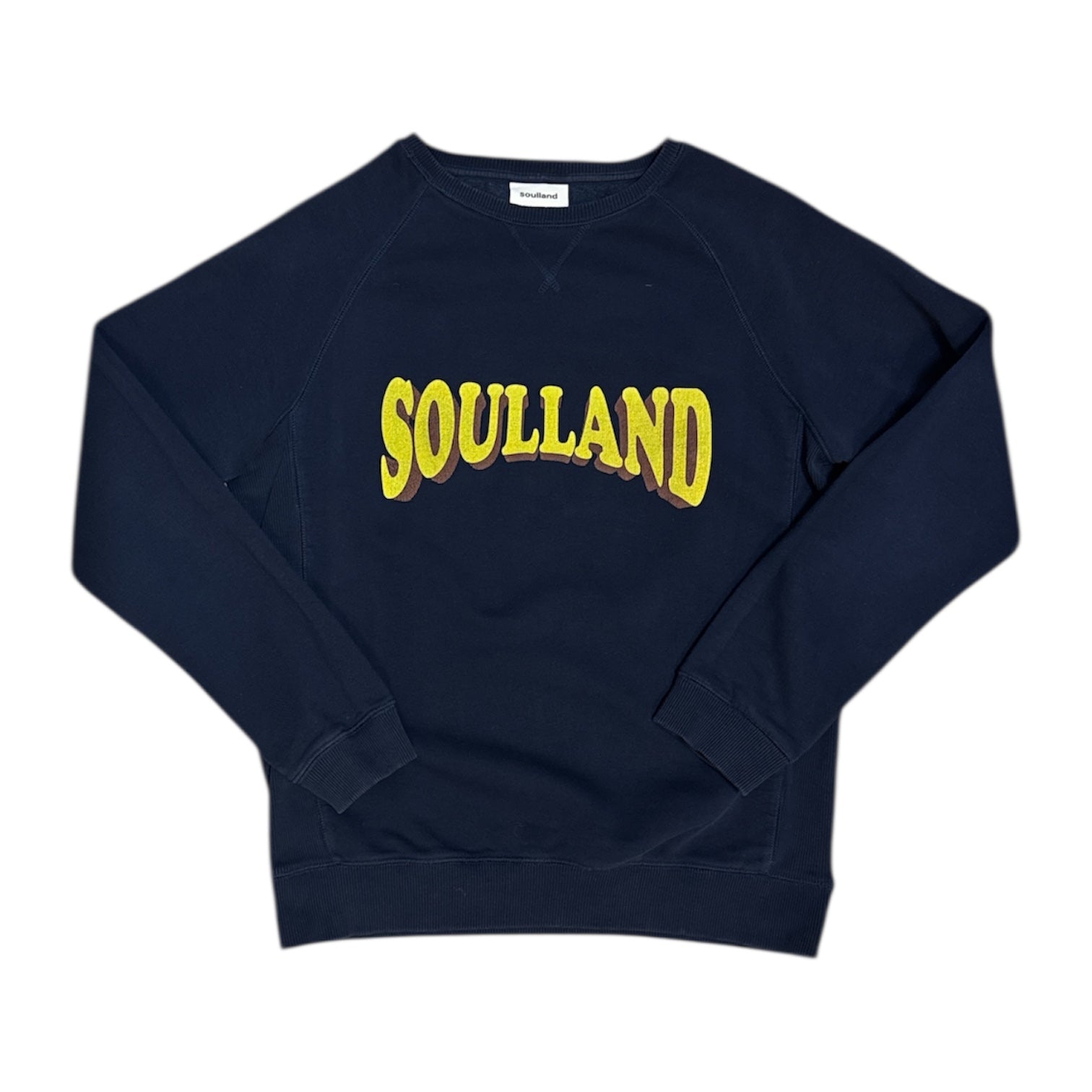 Soulland Spellout Logo Navy Sweatshirt