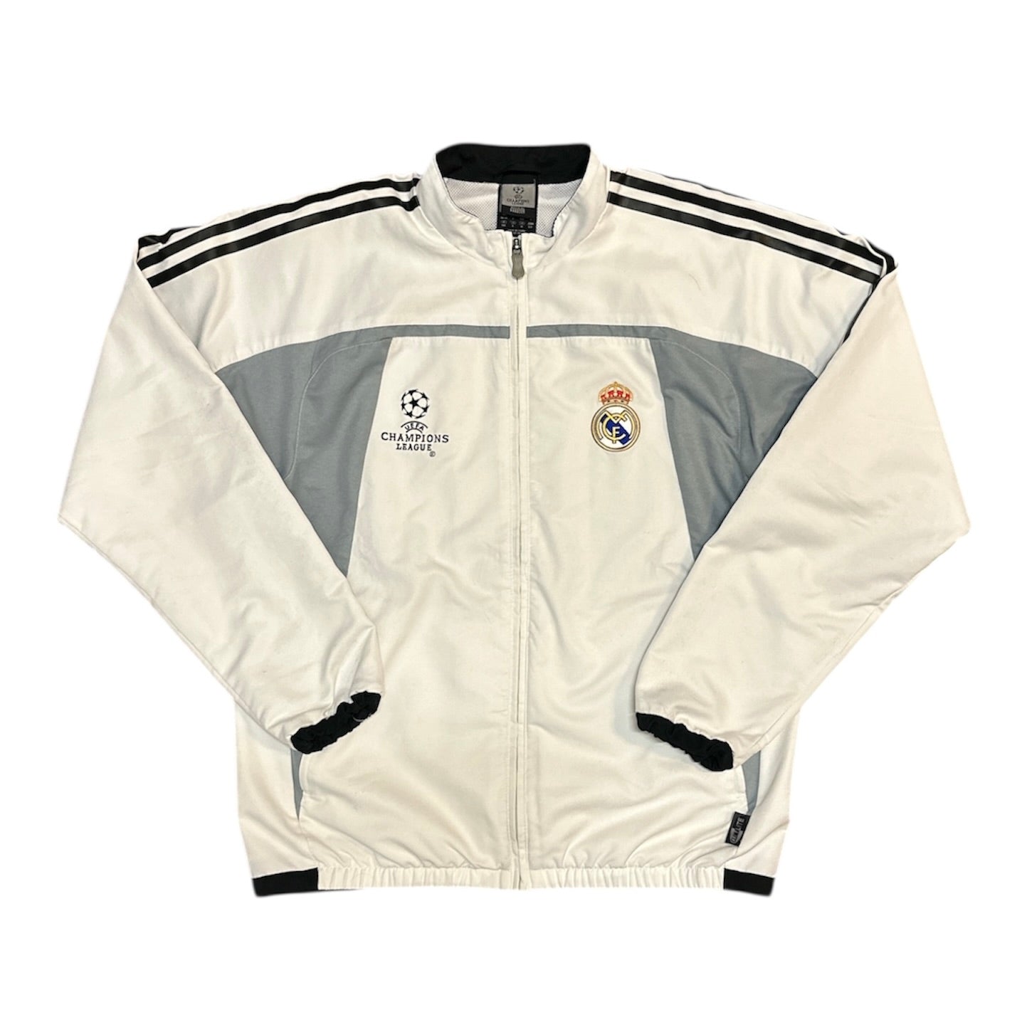 Adidas Real Madrid Champions League 2003/2004 White Grey Football Training Jacket