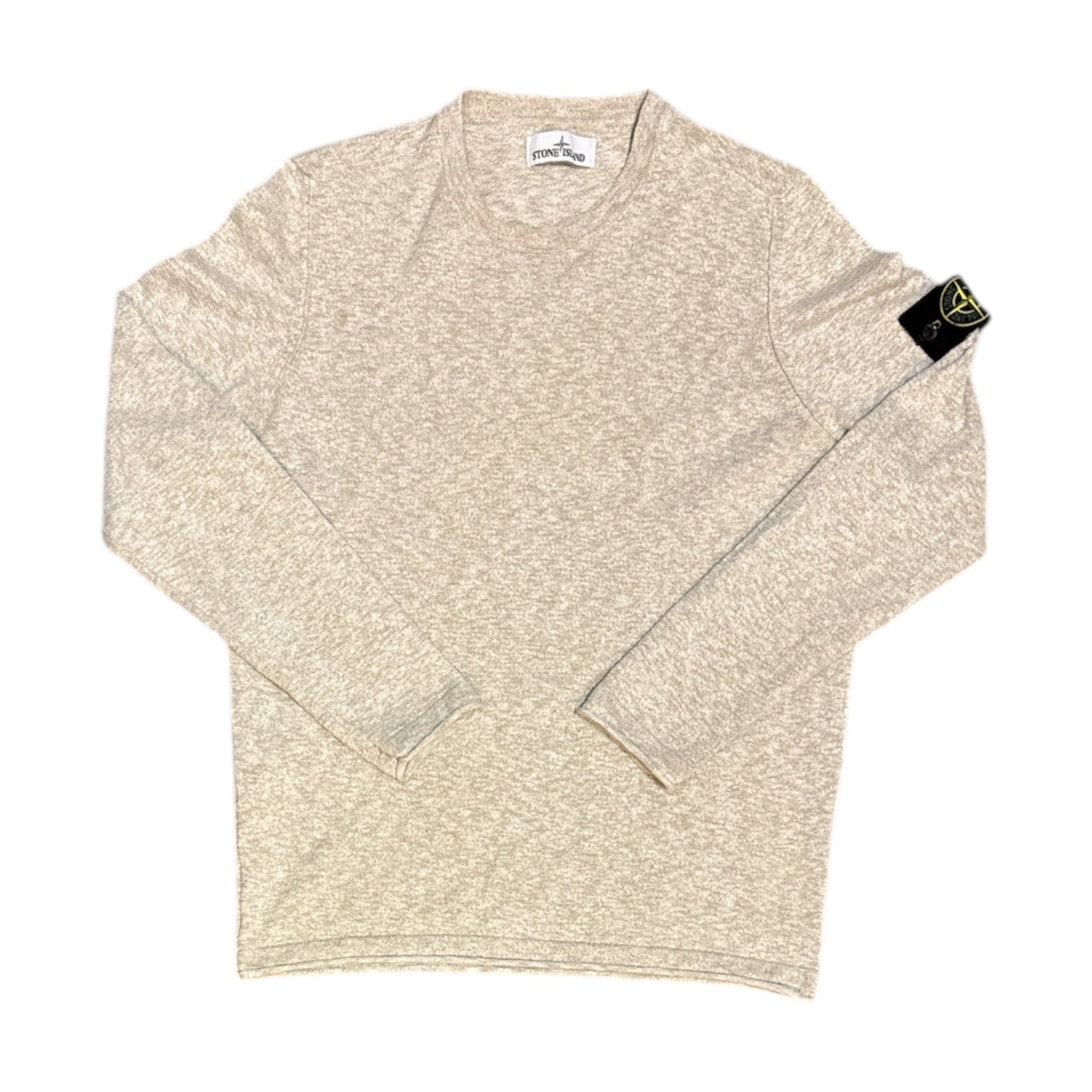 Stone Island SS20 Beige Cotton Pullover Sweatshirt