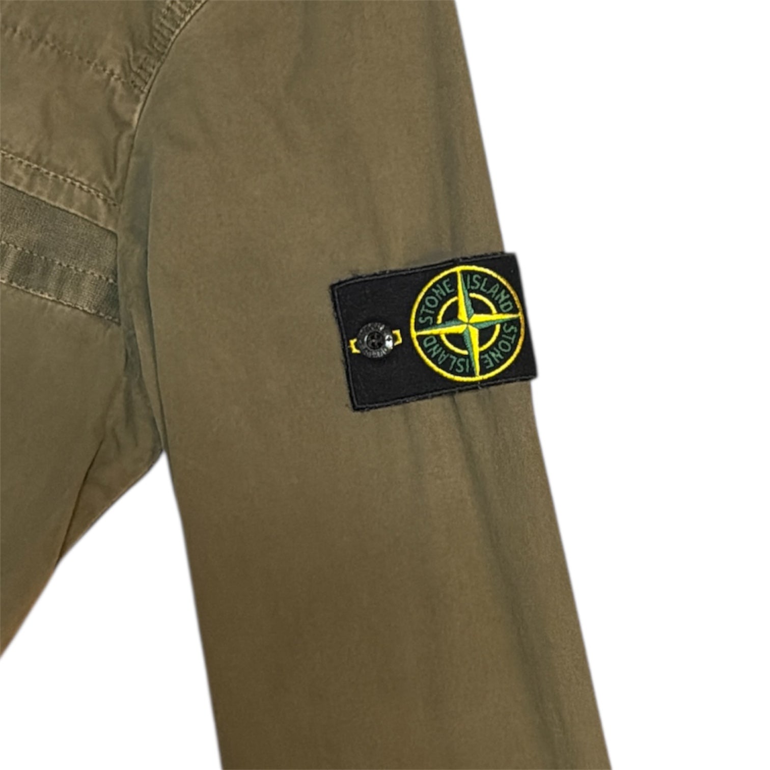 Stone Island Tela Smerigliata Old Treatment Khaki Green Overshirt