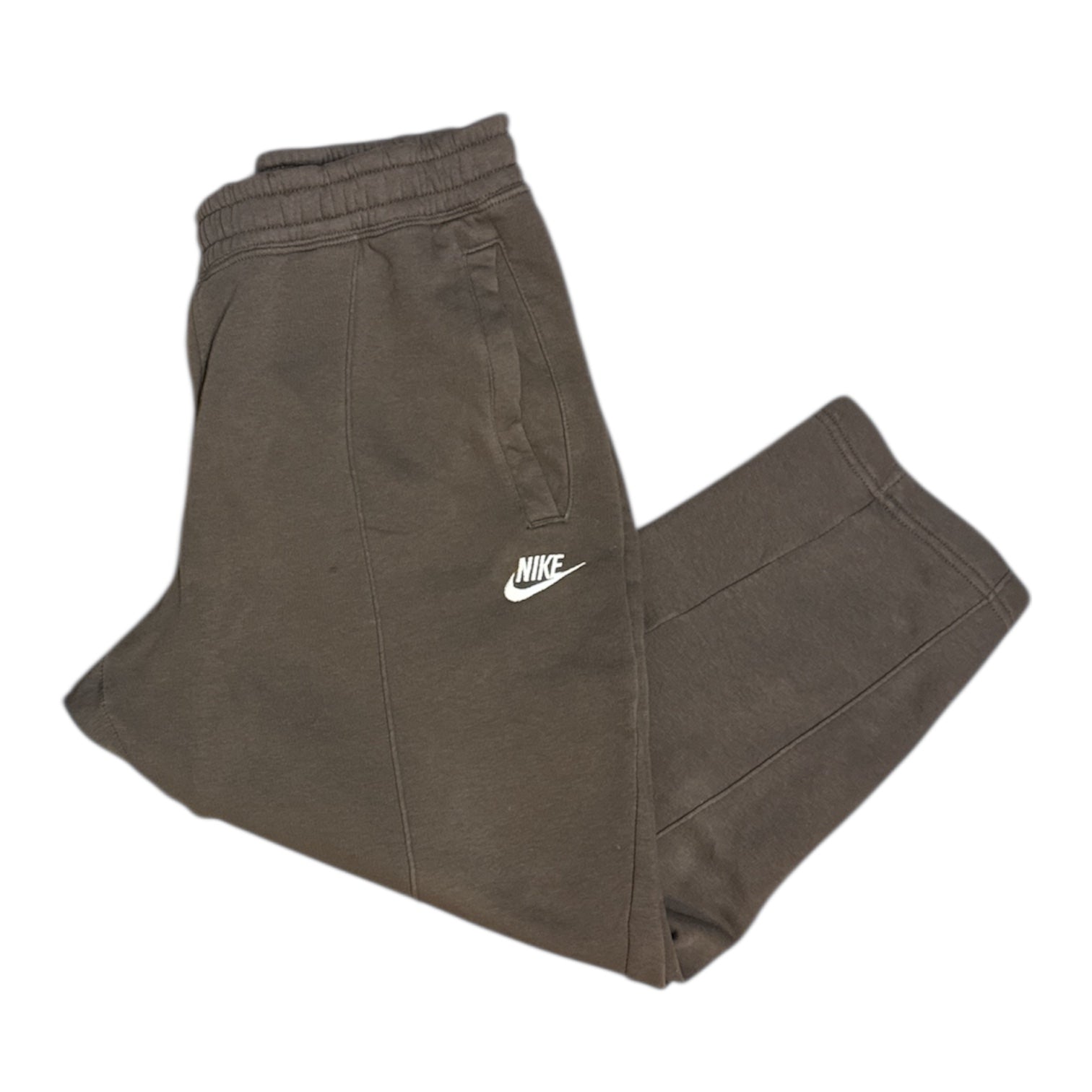Nike Sportswear Club Cropped Pleated Brown Sweatants