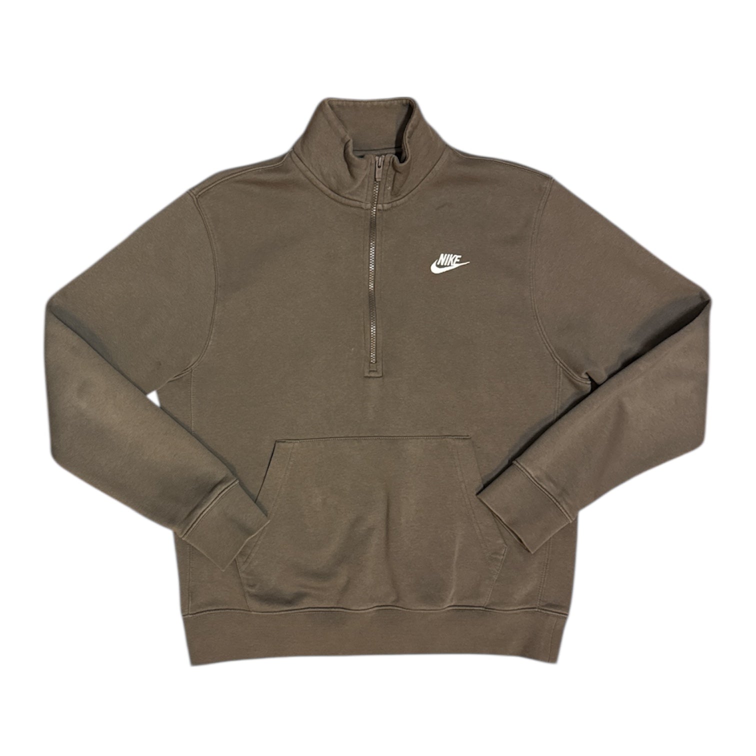 Nike Sportswear Club Half Zip Brown Sweatshirt