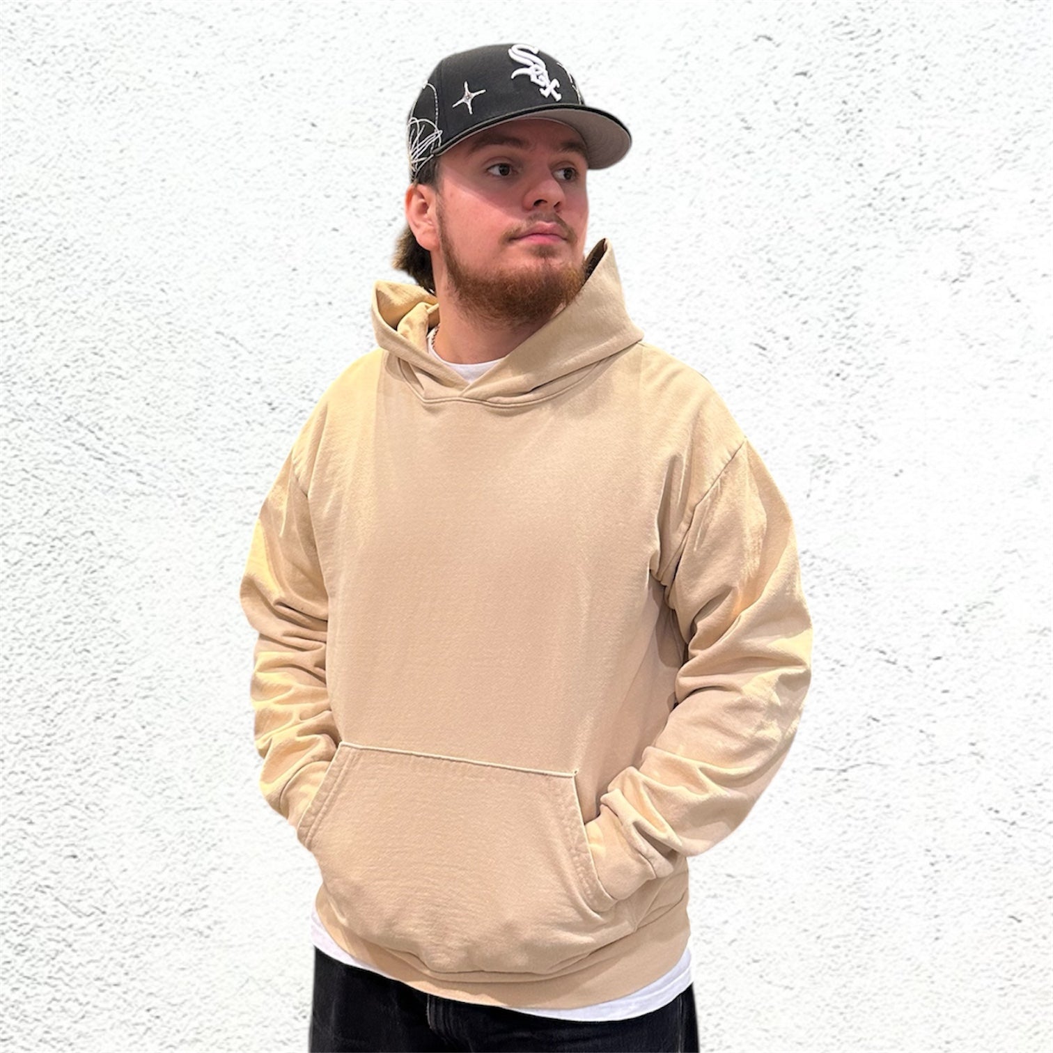 Los Angeles Apparel Beige Heavy Hoodie