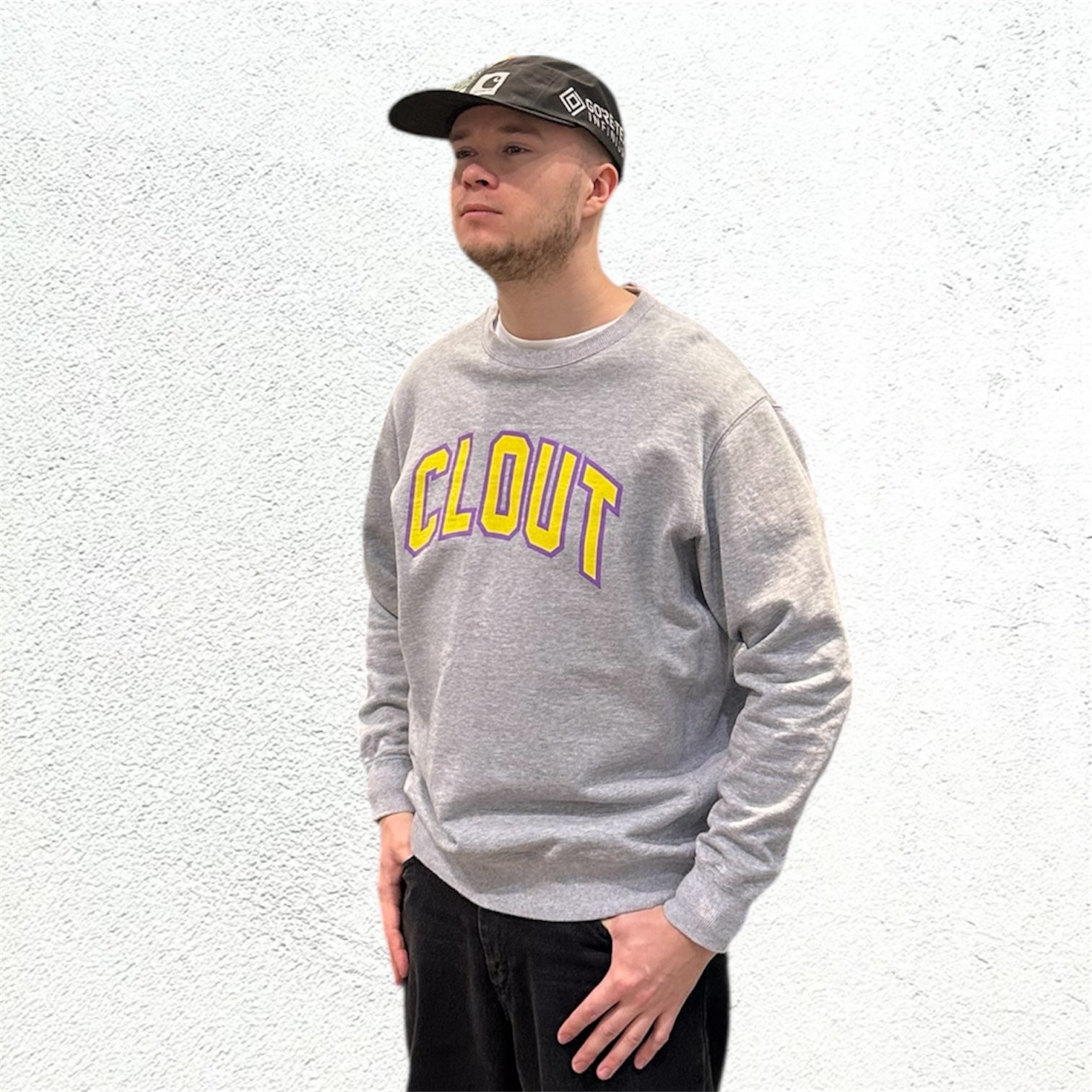 CLOT Clout College Grey Crewneck Sweater