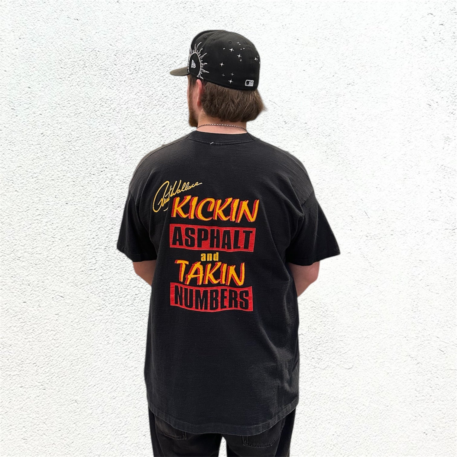 Vintage Rusty Wallace Nascar Black Single Stitch Tshirt