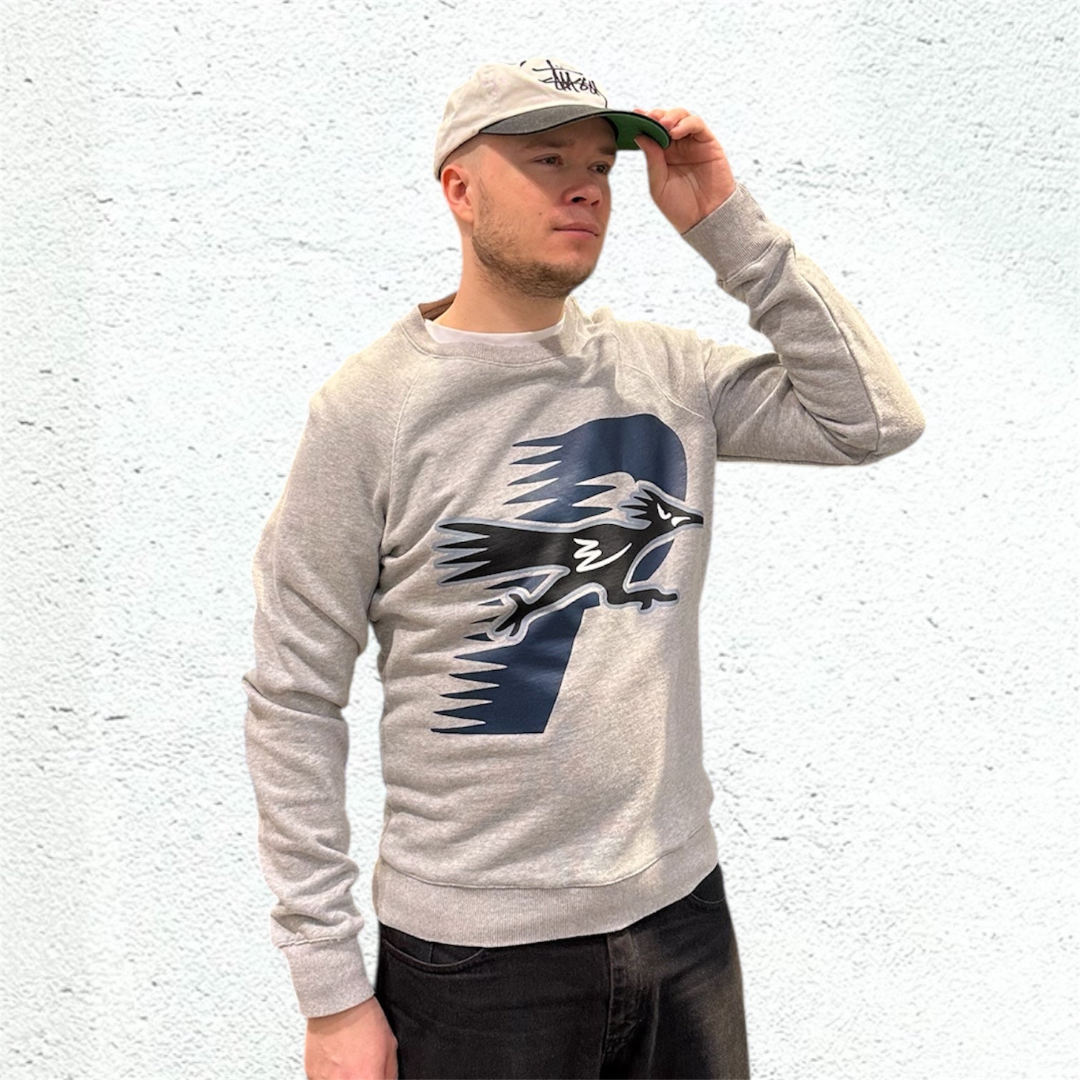 Palace Roadrunner Grey Crewneck Sweatshirt