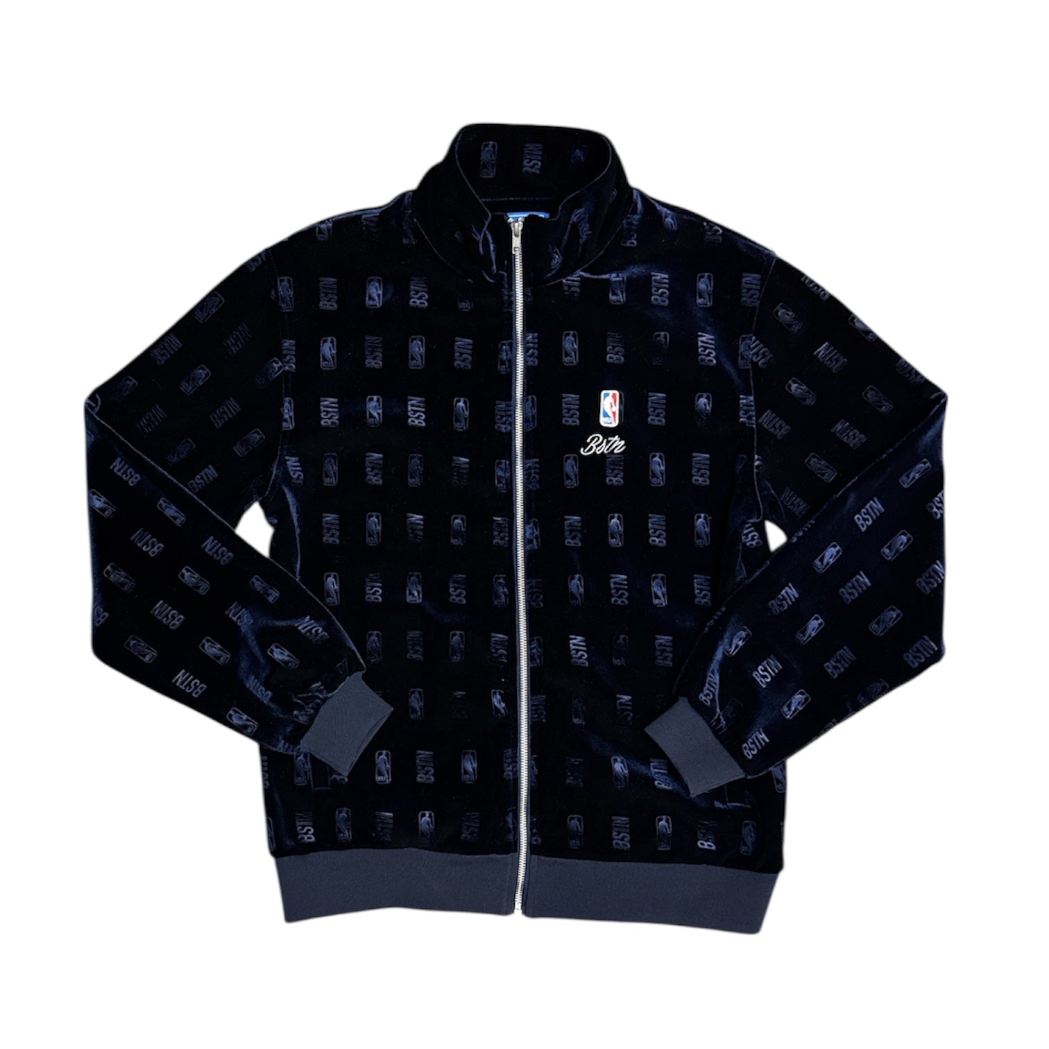 BSTN x NBA Velour Embossed Navy Track Top