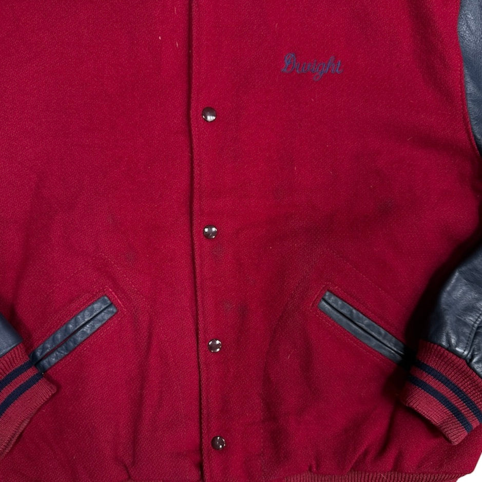 Settlemiens Letterman Brentwood Safeway Red Navy Varsity Jacket