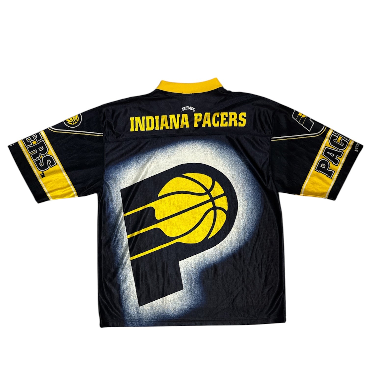 Vintage Nutmeg Mills NBA Indiana Pacers All Over Print Basketball Jersey
