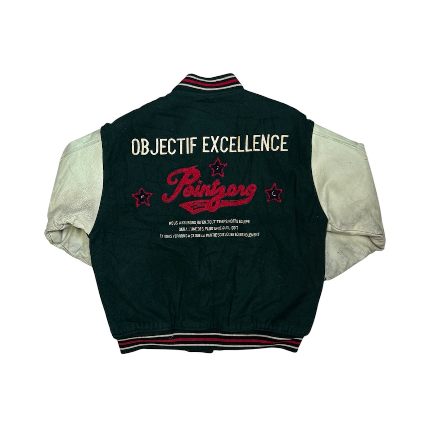 Vintage Point Zero Green Varsity Jacket