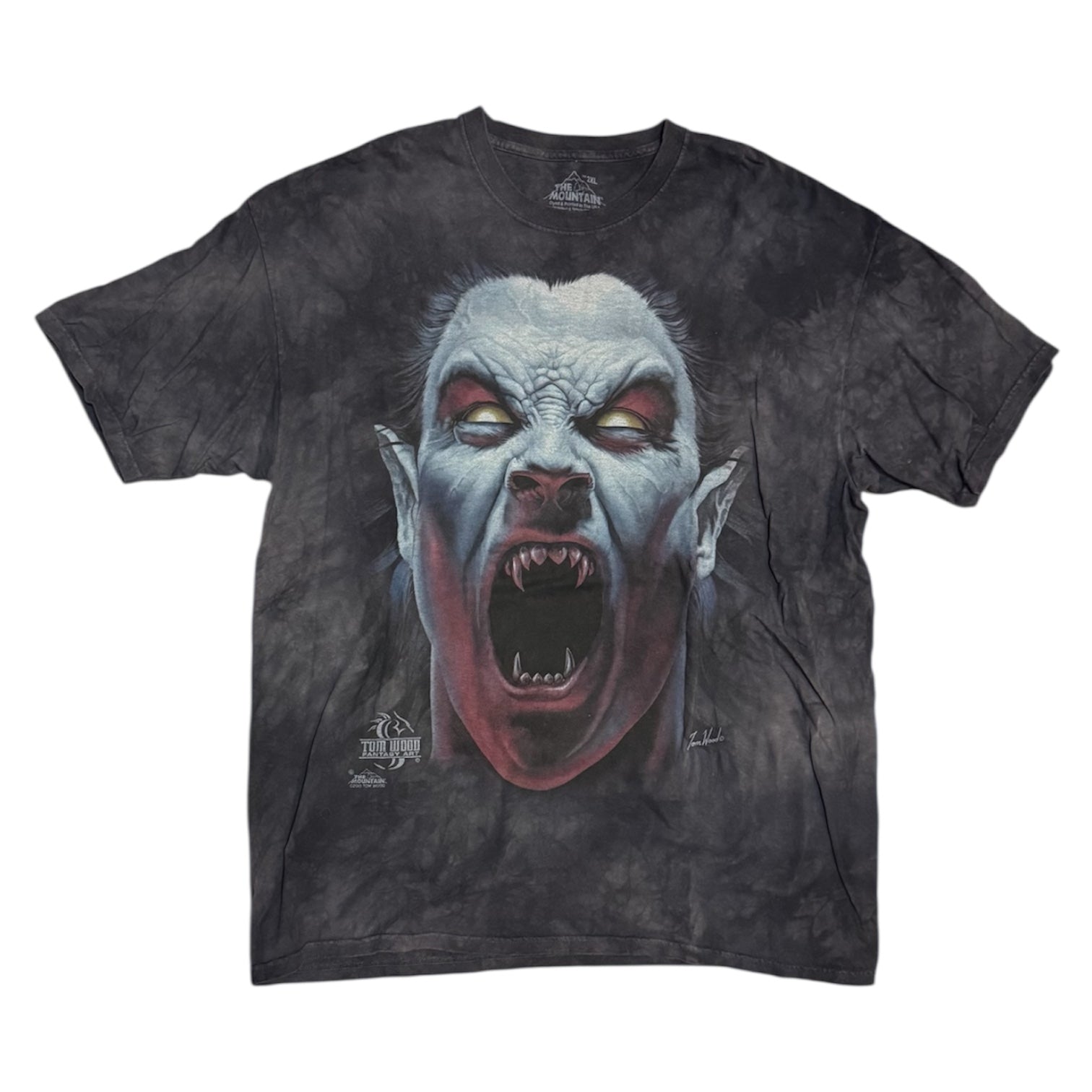 The Mountain Tom Wood Fantasy Art Dracula Tie Dye Black Tshirt