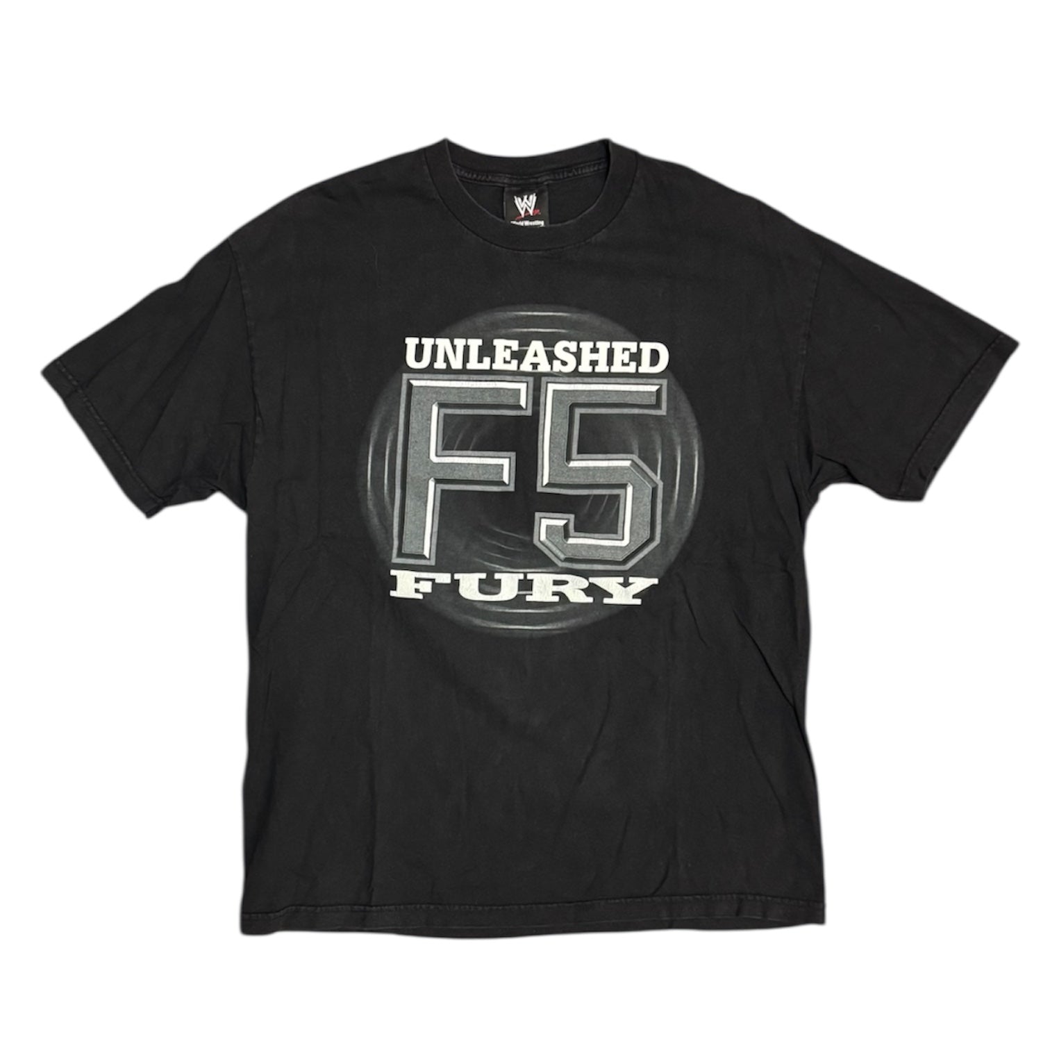 Vintage WWE Unleashed F5 Fury Black Tshirt