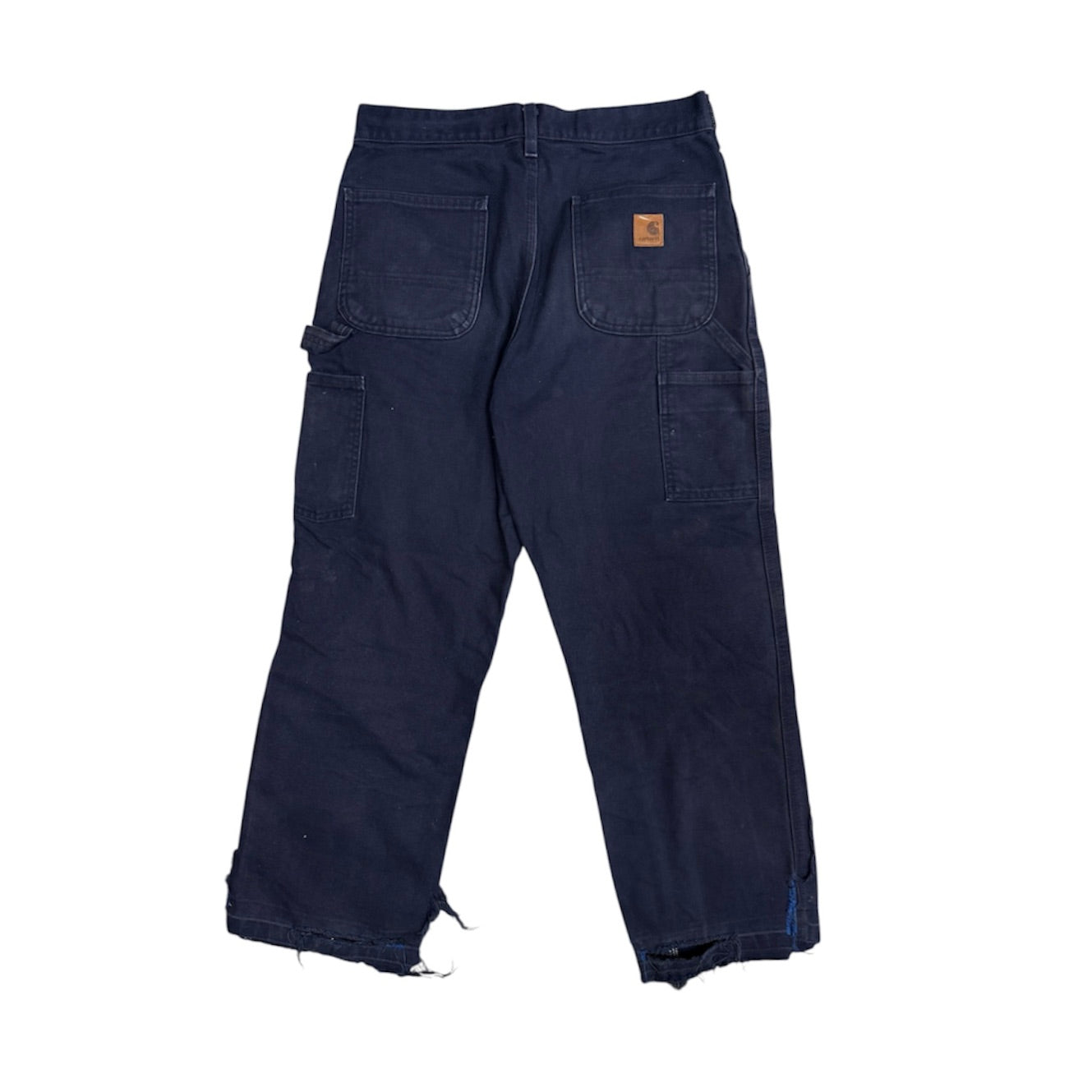 Carhartt Single Knee Dungaree Navy Blue Distresed Pant