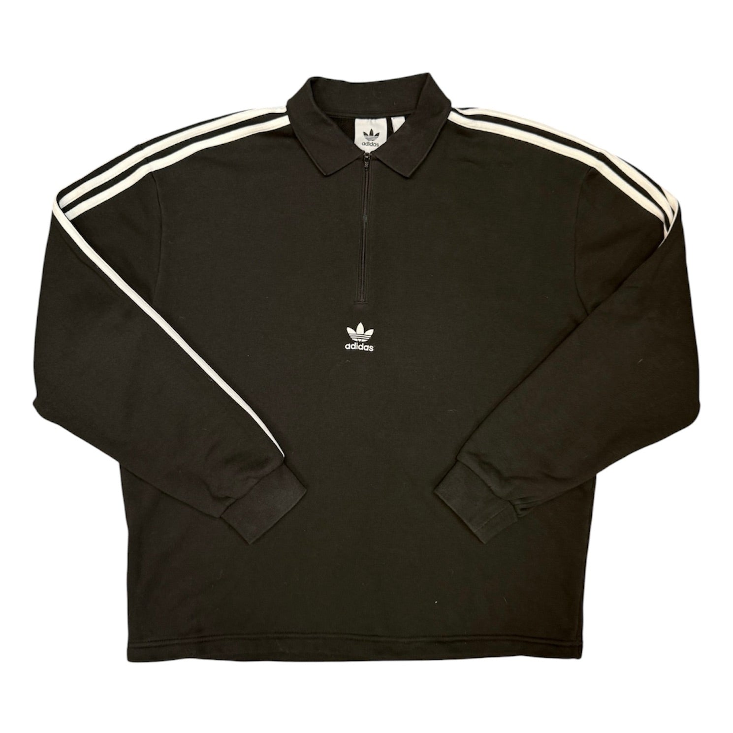 Adidas Adicolor 3-Stripes Long Sleeve Polo Sweatshirt