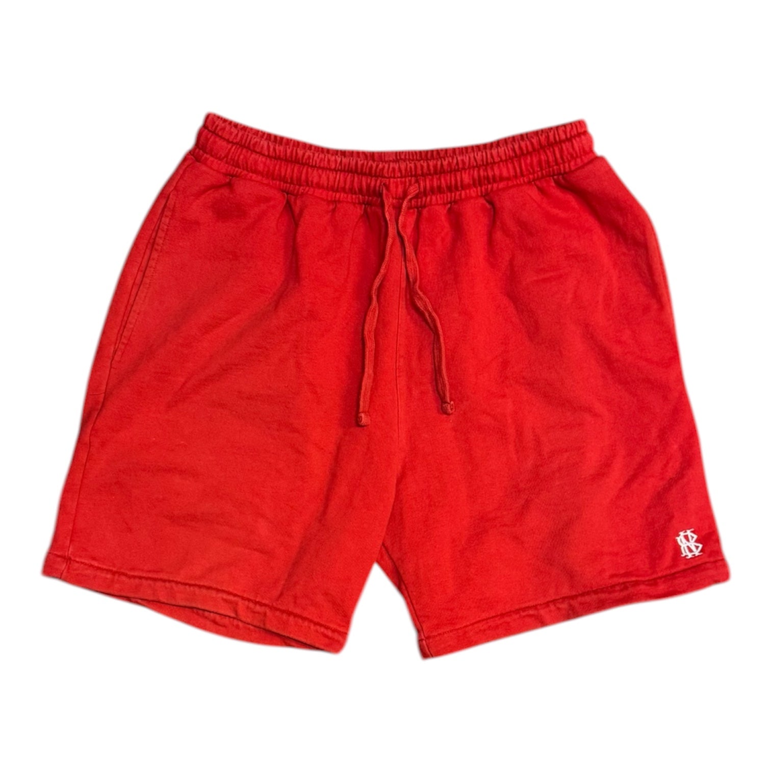 New Black Red Cotton Sweat Shorts