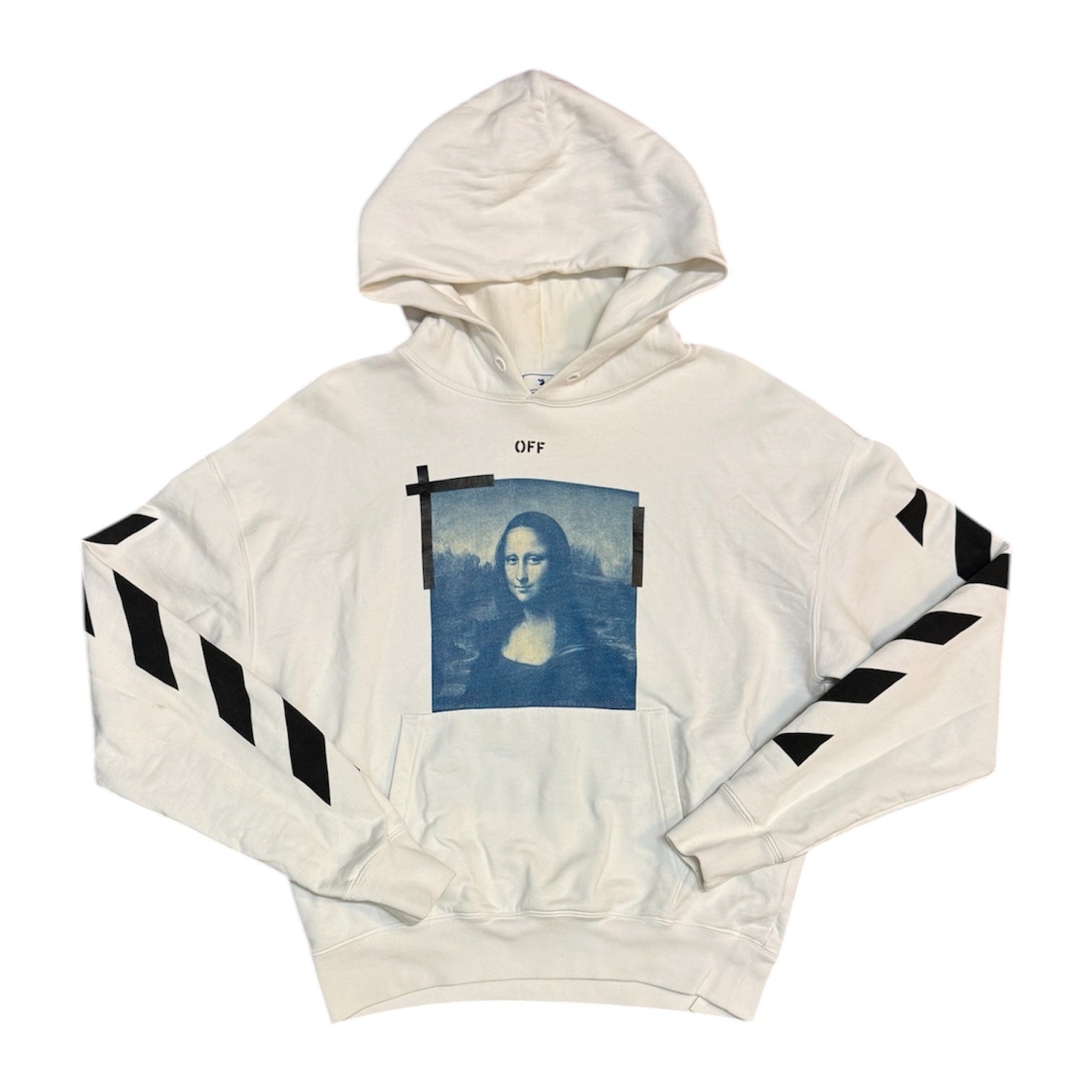 Off-White SS21 Mona Lisa Photograph White Black Hoodie