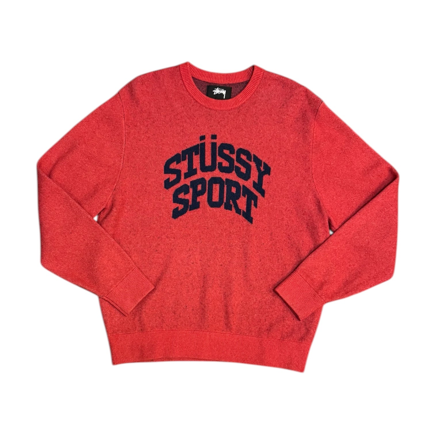 Stussy Sport Red Knitted Sweatshirt
