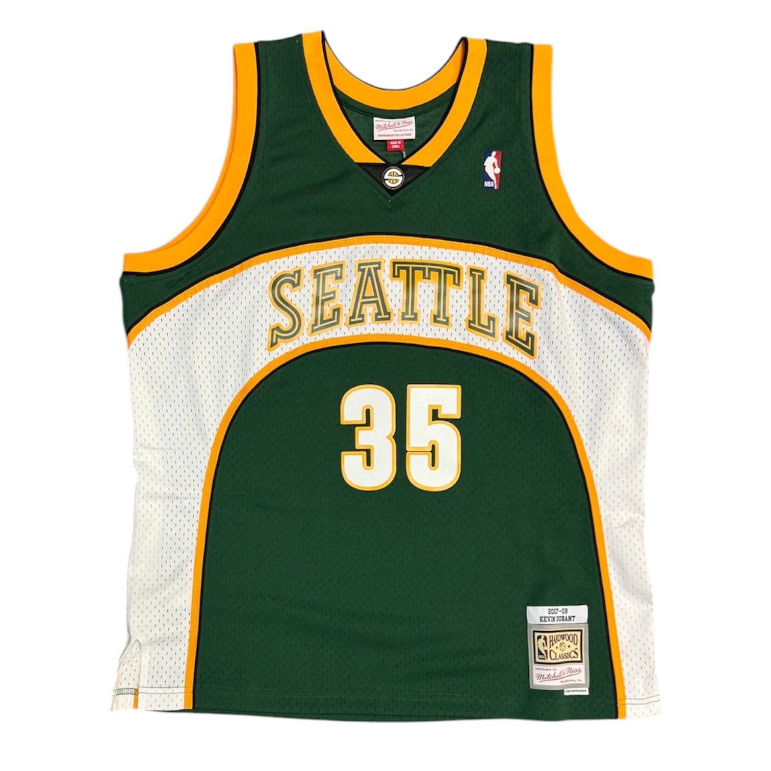 Mitchell & Ness Hardwood Classics Seattle Sonics Kevin Durant #35 Basketball Jersey