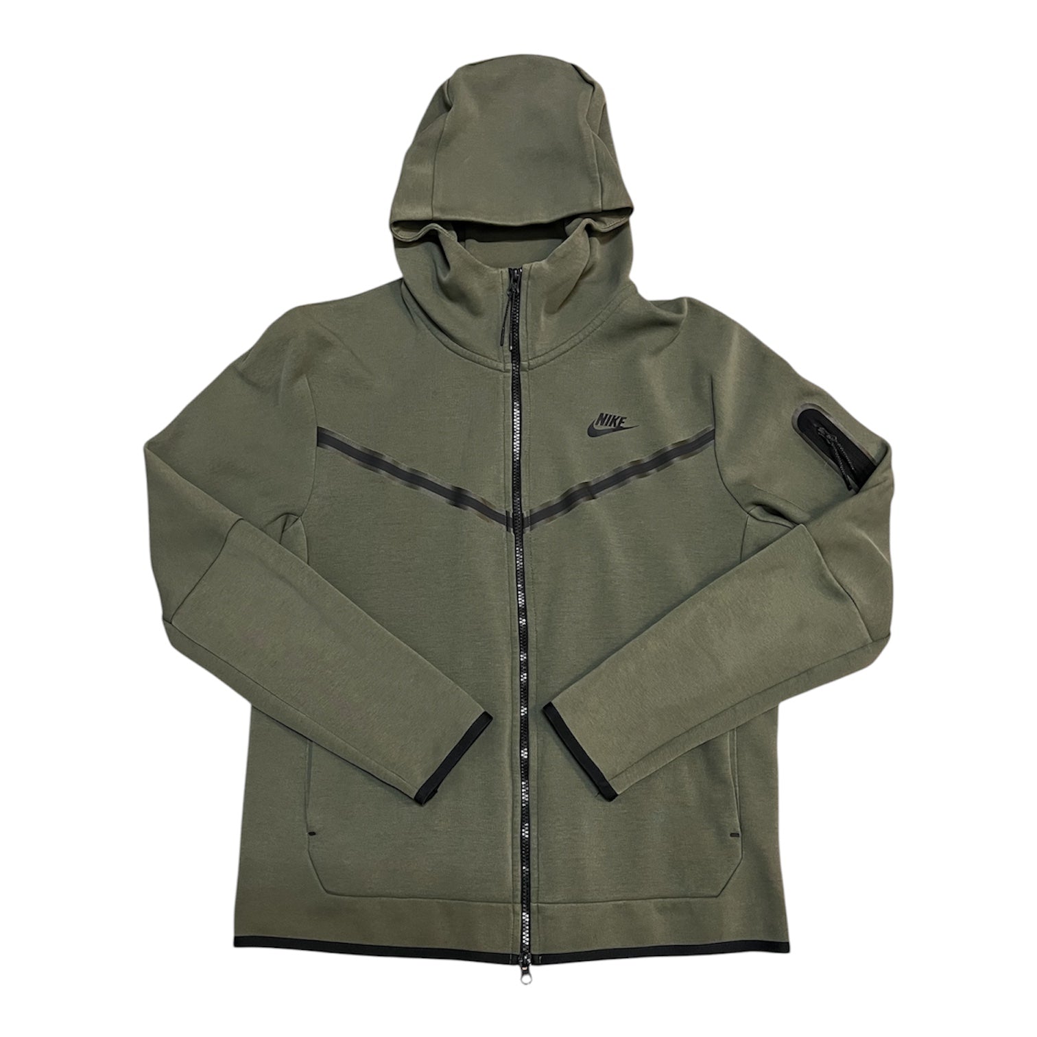 Nike Tech Fleece Olive Green Full Zip Hoodie