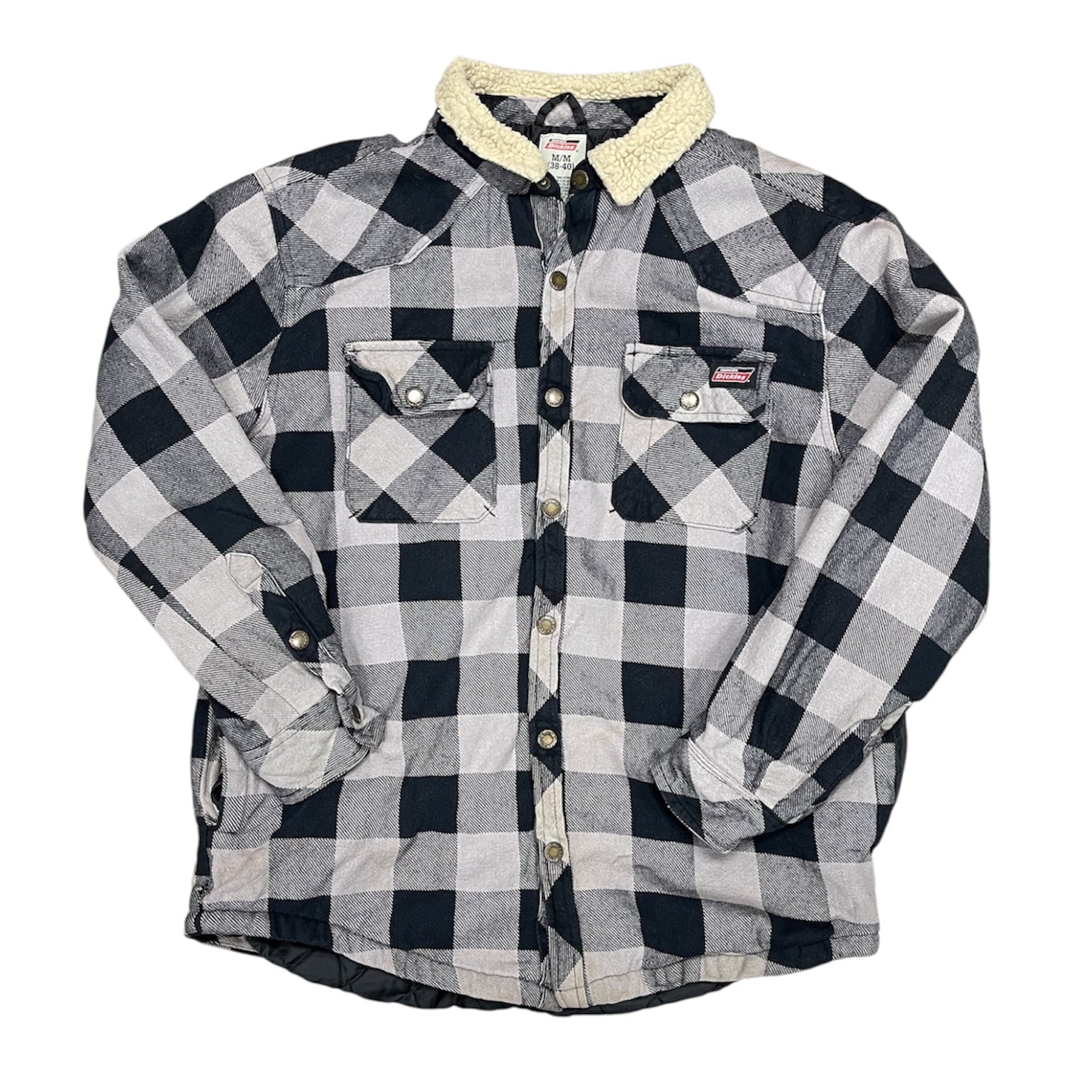 Dickies Grey Black Flannel Padded Overshirt
