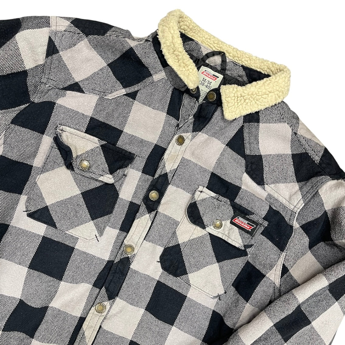 Dickies Grey Black Flannel Padded Overshirt