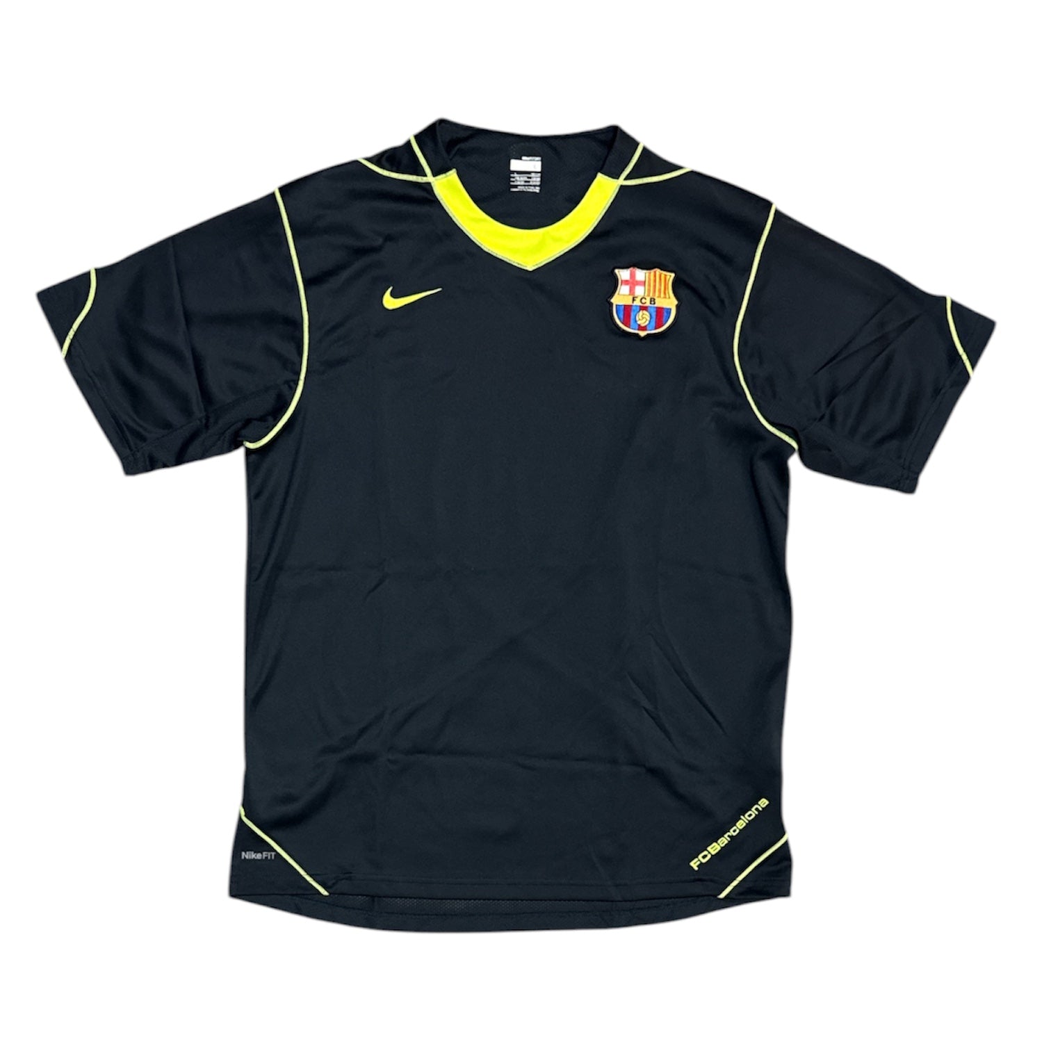 Nike FC Barcelona 2007/2008 Black Neon Green Training Jersey