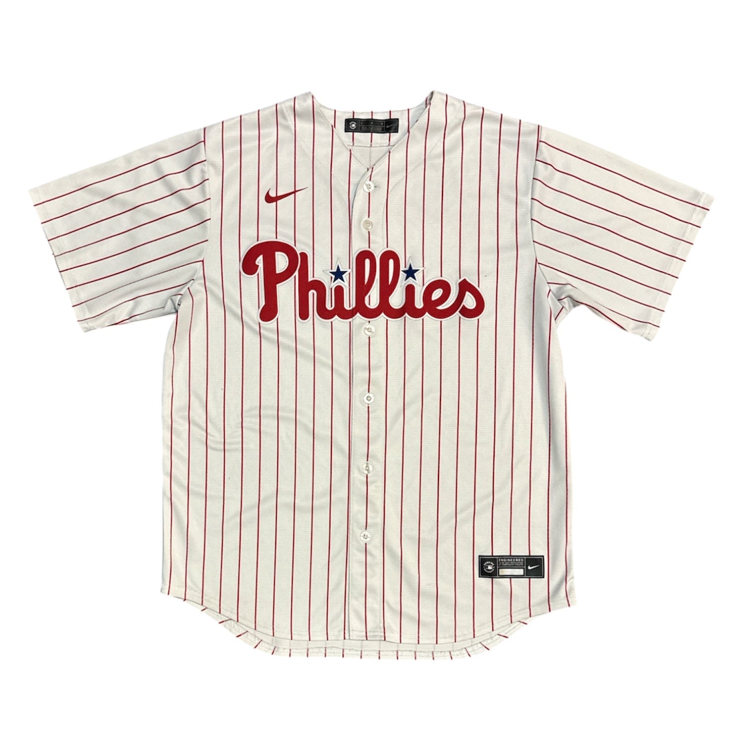 Nike Philadelphia Phillies White Red Striped Baseball Jersey