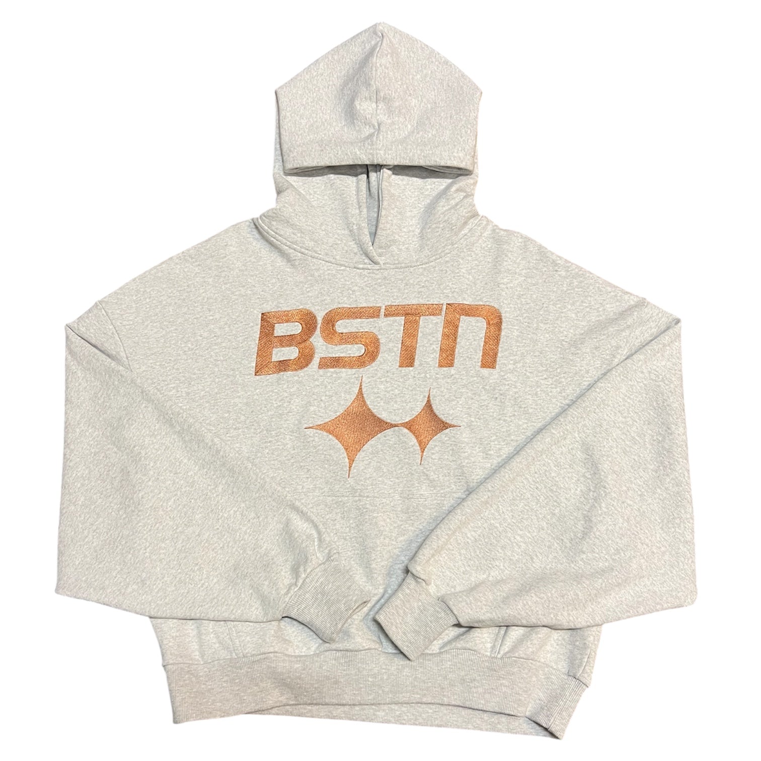 BSTN Copper Logo Oversized Heavyweight Grey Hoodie