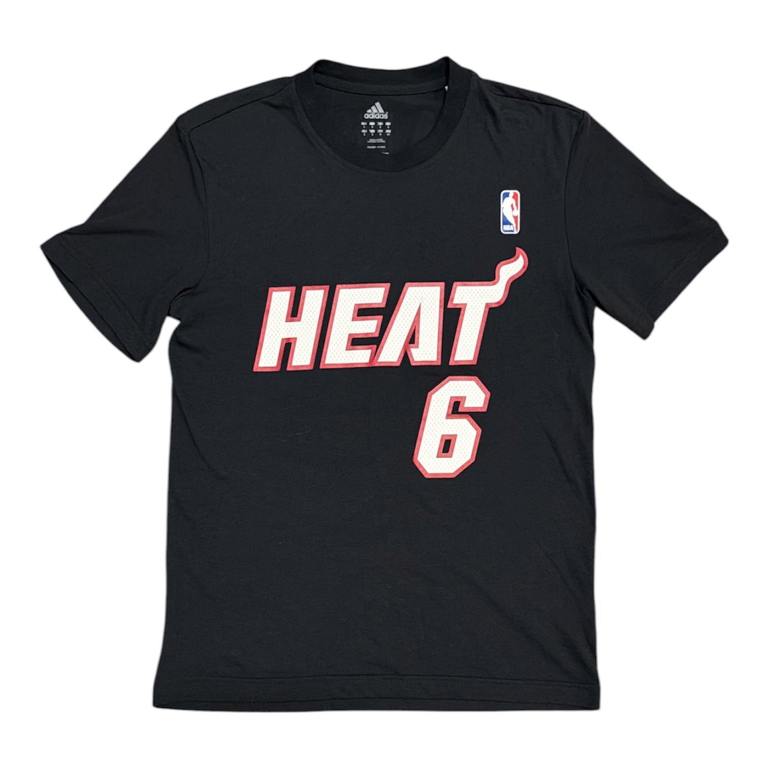 Adidas NBA Miami Heat Lebron James #6 Black Tshirt