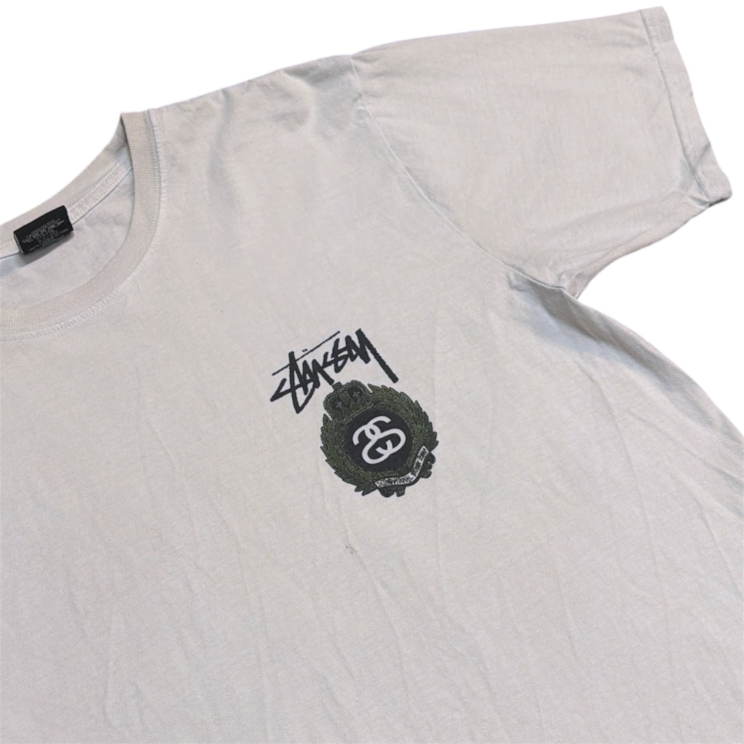 Stussy Crown Wreath Pigment Dyed White Tshirt