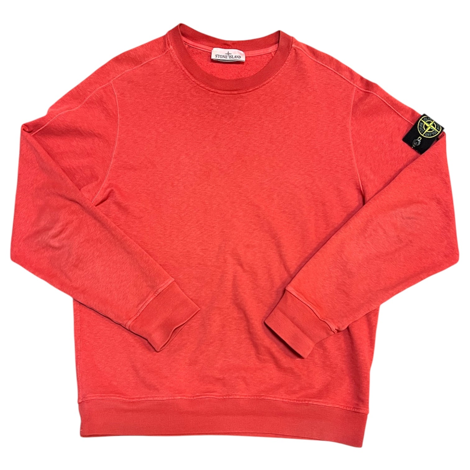 Stone Island Garment Dyed Red Sweatshirt