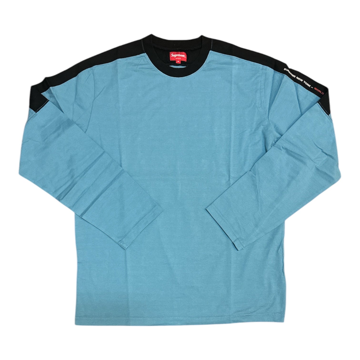 Supreme Paneled FW18 Blue Black Long Sleeve