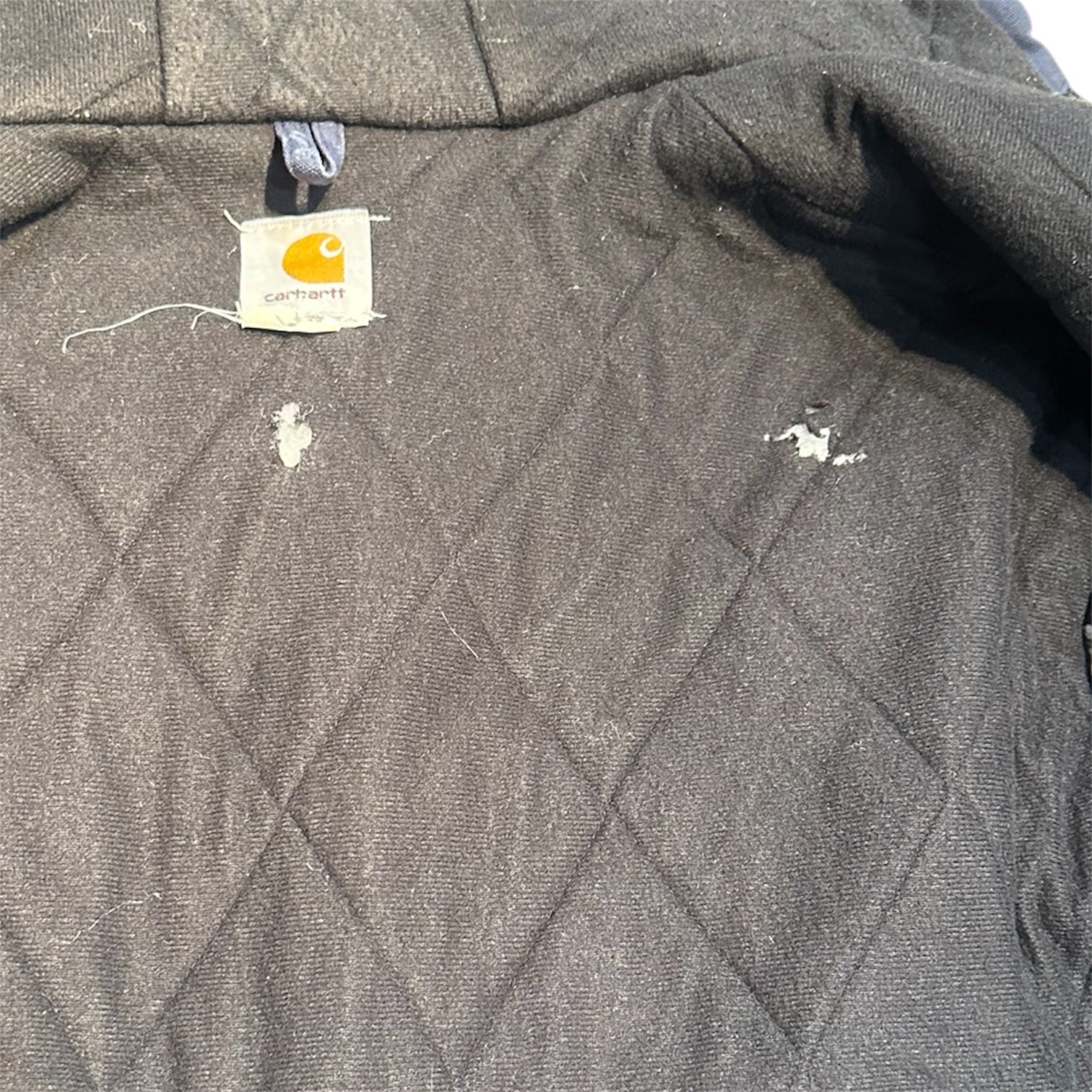 Carhartt Duck Active Canvas Navy Workwear Hooded Jacket