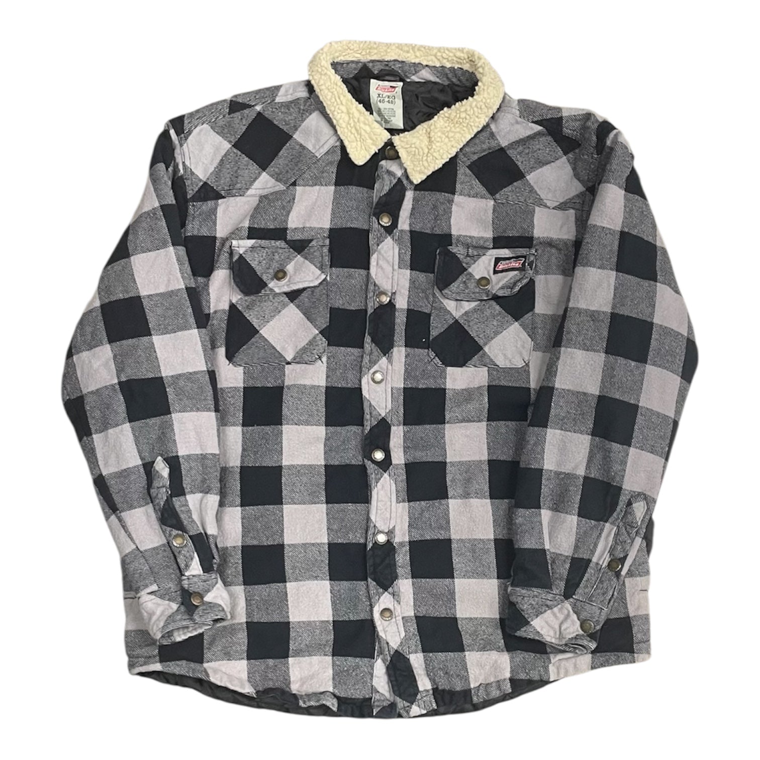 Dickies Grey Black Flannel Padded Overshirt