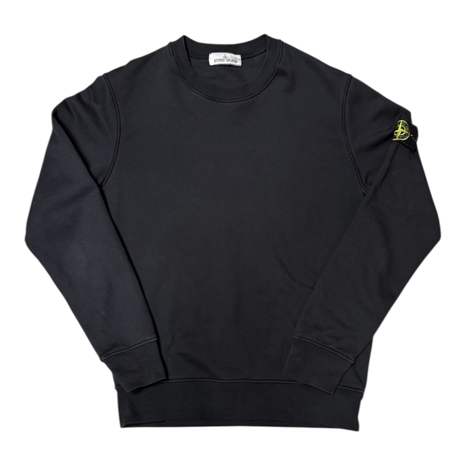 Stone Island Garment Dyed Fleece Black Sweatshirt