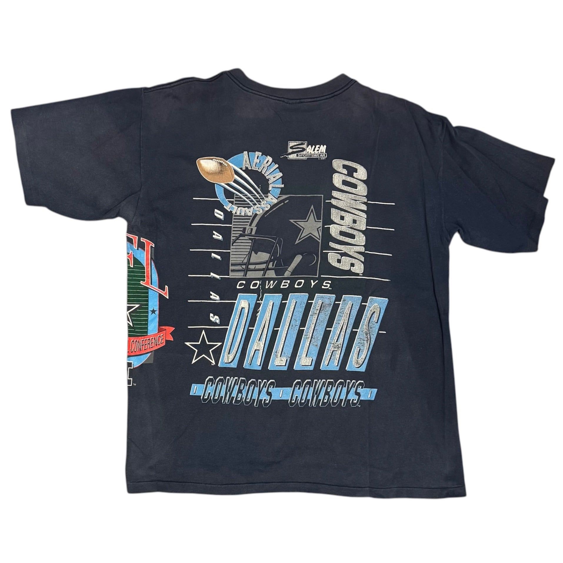 Vintage 1992 Dallas Cowboys Aerial Assault Navy Tshirt