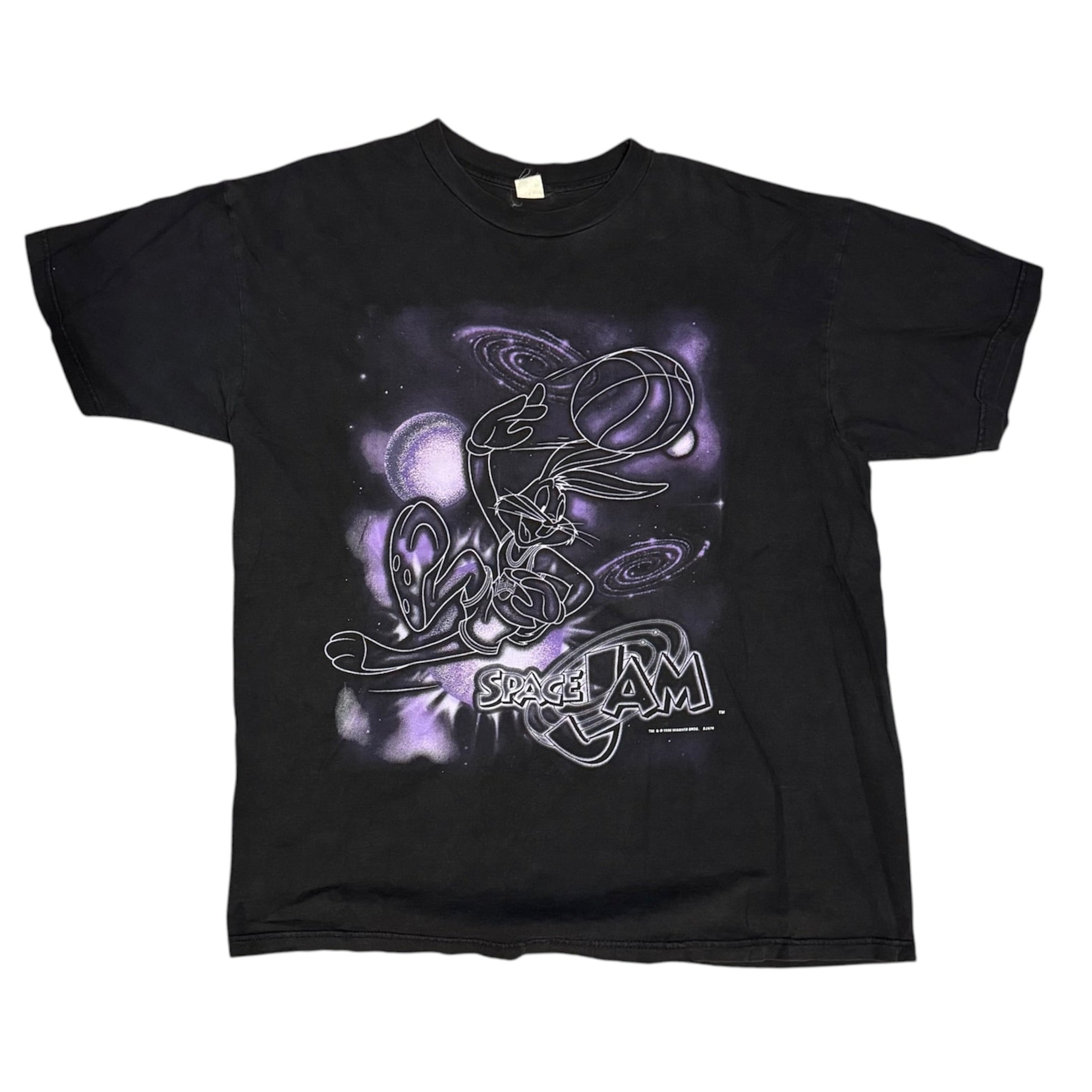 Vintage 1996 Space Jam Bugs Bunny Black Tshirt