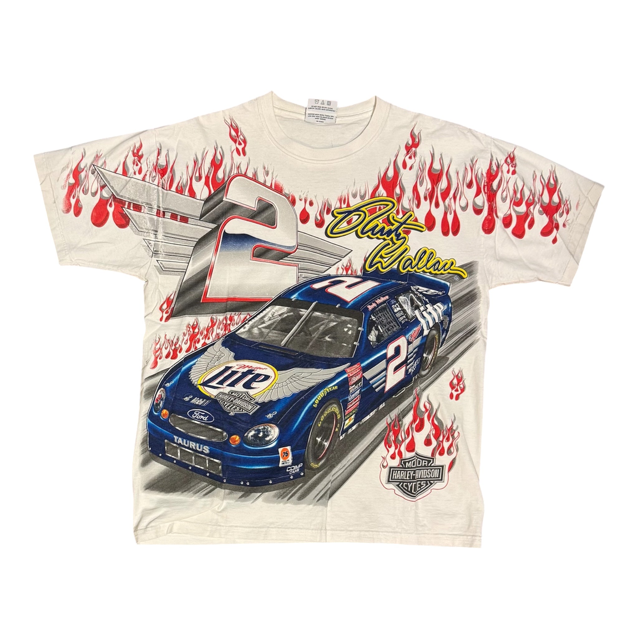 Vintage 1999 Harley Davidson Rusty Wallace Nascar Tshirt