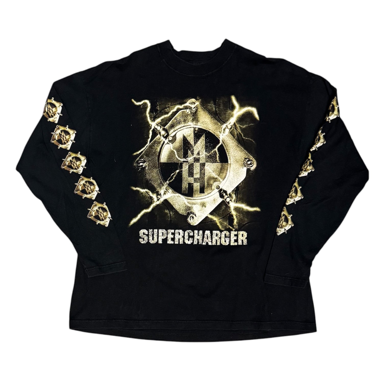 Vintage 2001 Machine Head Supercharger Black Long Sleeve