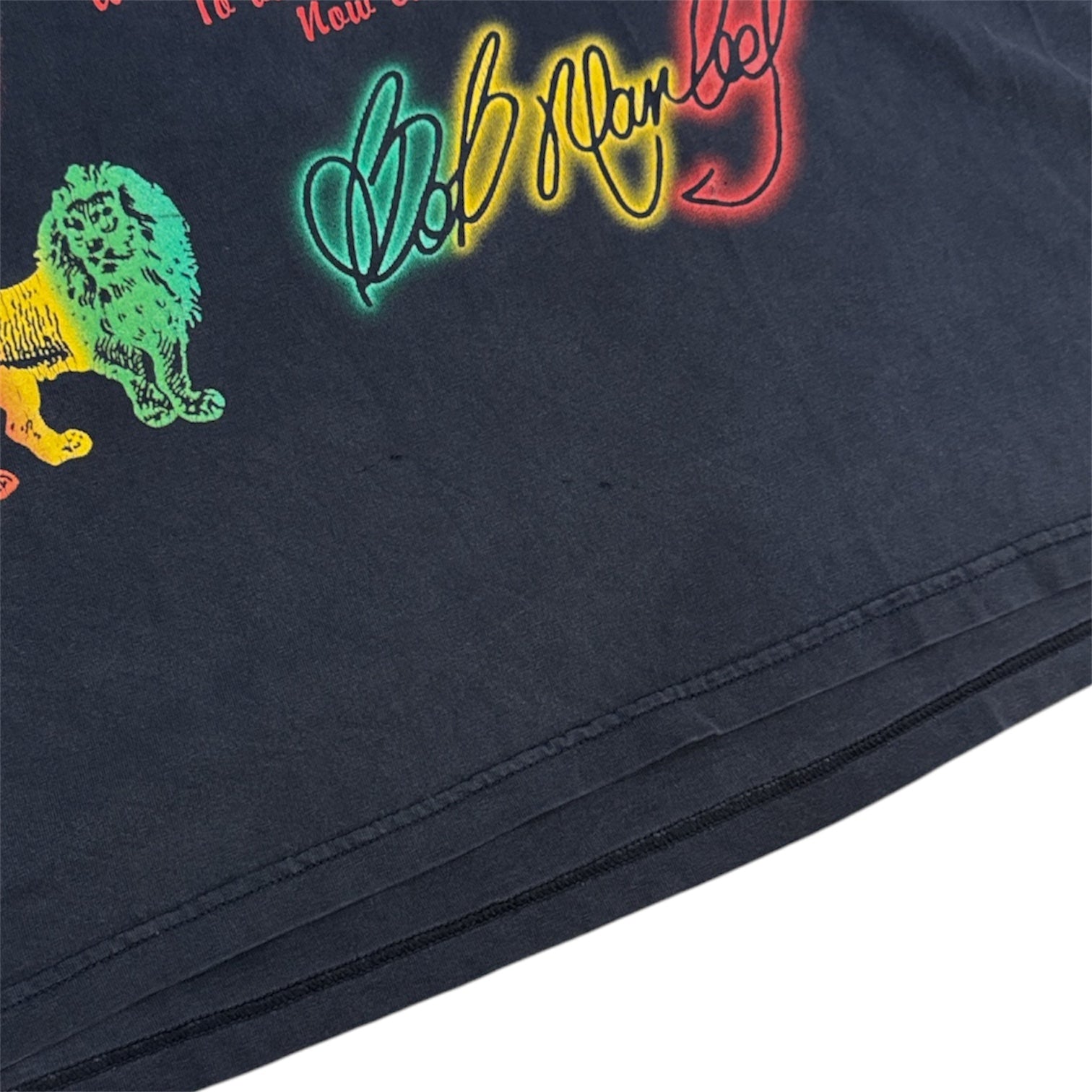 Vintage REO Bob Marley Double Side Graphic Black Tshirt