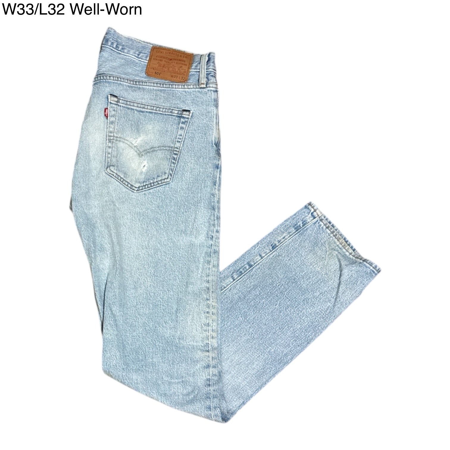 Levi's 501 Premium Original Fit Washed Light Blue Jeans