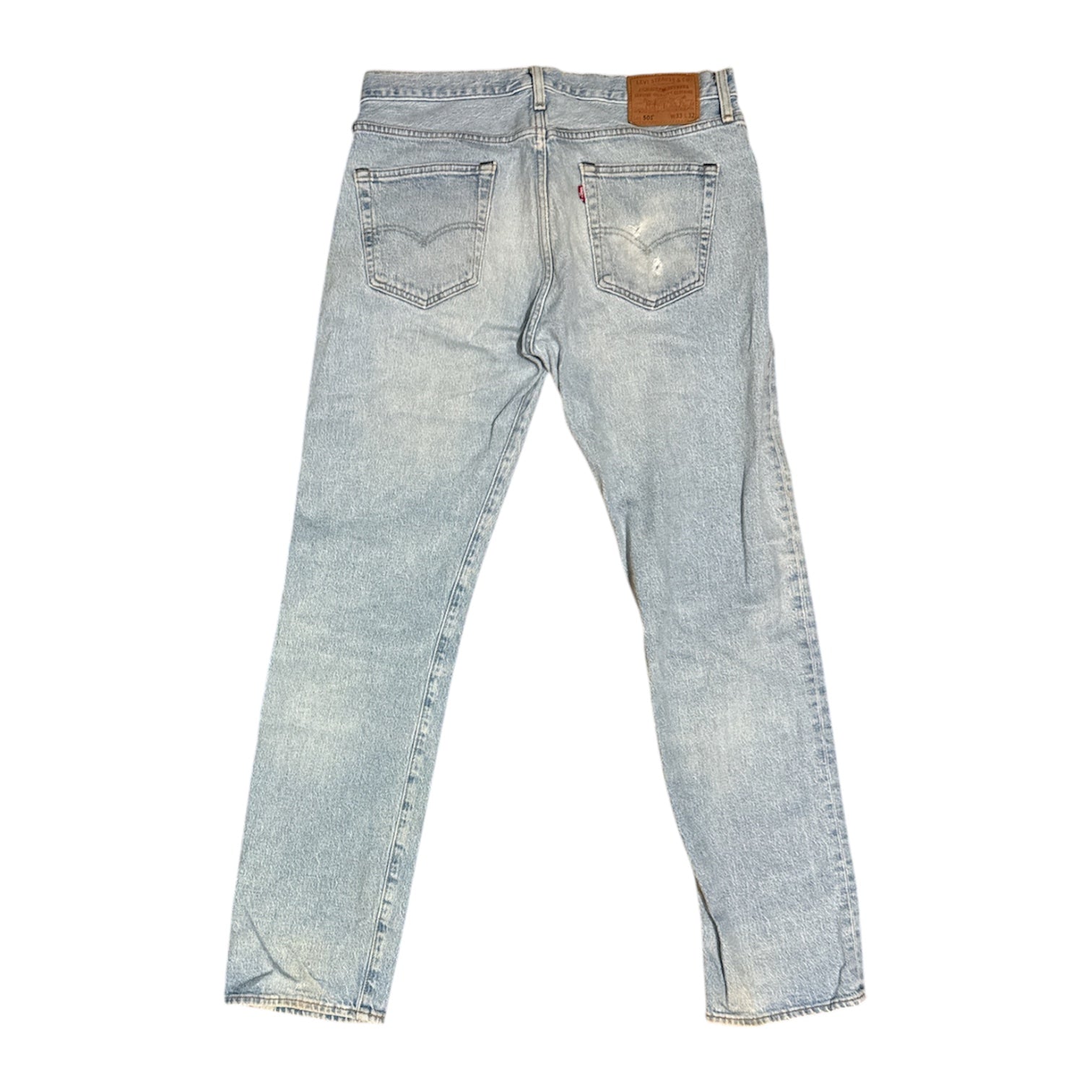 Levi's 501 Premium Original Fit Washed Light Blue Jeans
